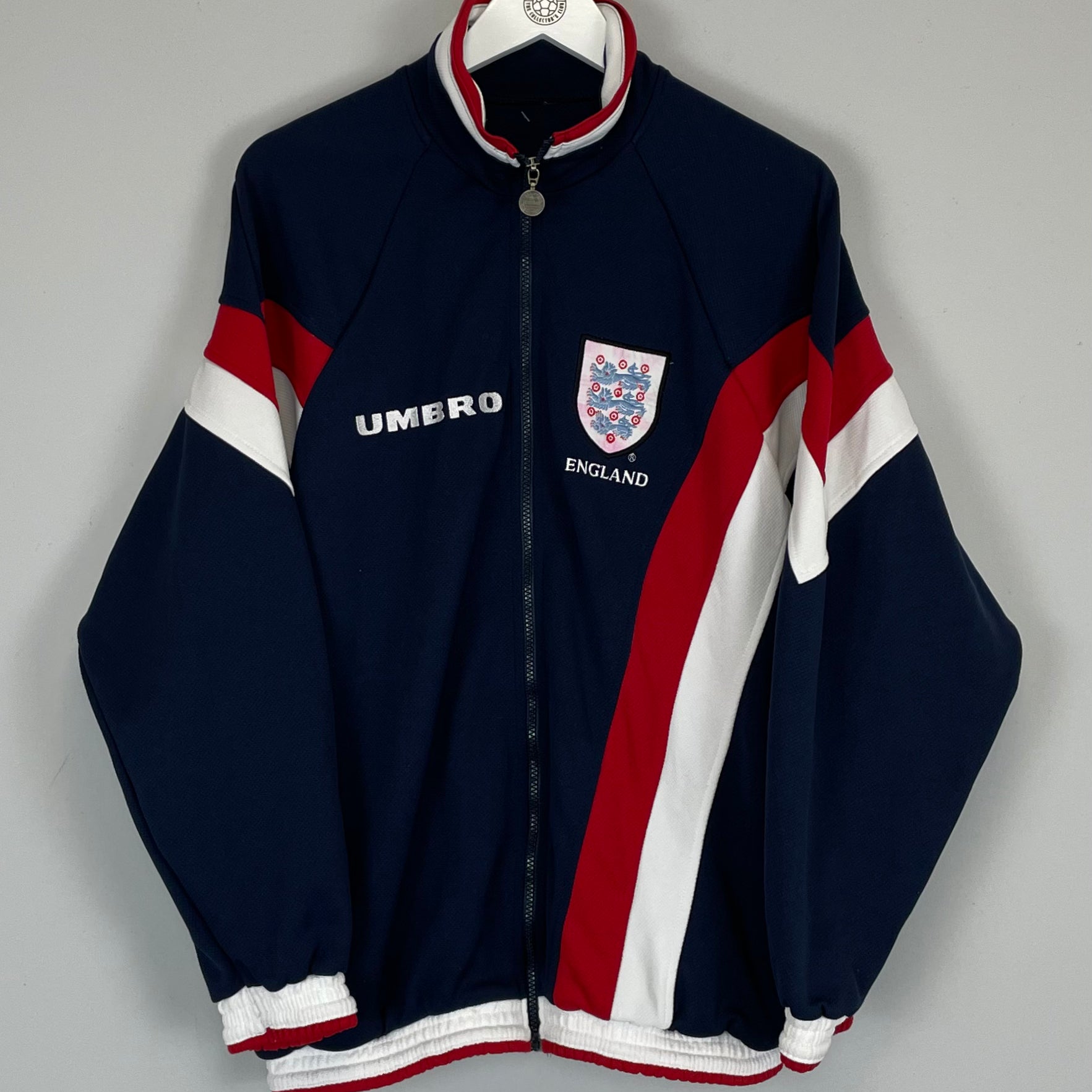 Shop 1998/00 ENGLAND TRACK JACKET (L) UMBRO, classic football shirts, vintage football shirts & retro soccer jerseys at Cult Kits