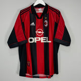 Shop 1998/00 AC MILAN MALDINI #3 HOME SHIRT (XL) ADIDAS, classic football shirts, vintage football shirts & retro soccer jerseys at Cult Kits