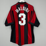 Shop 1998/00 AC MILAN MALDINI #3 HOME SHIRT (XL) ADIDAS, classic football shirts, vintage football shirts & retro soccer jerseys at Cult Kits