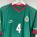 Shop 2002/03 MEXICO R.MARQUEZ #4 HOME SHIRT (M) ATLETICA, classic football shirts, vintage football shirts & retro soccer jerseys at Cult Kits