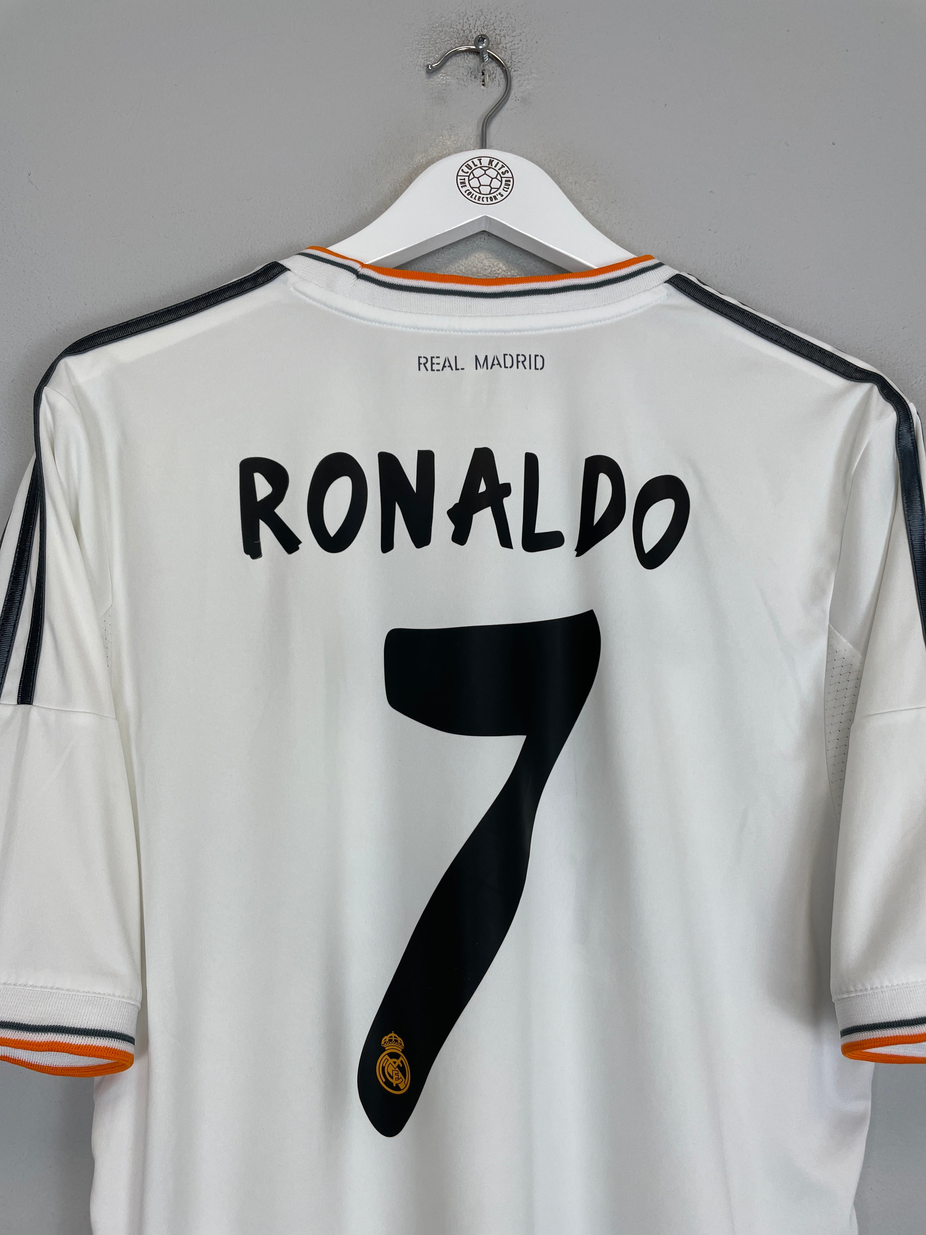 Shop 2013/14 REAL MADRID RONALDO #7 HOME SHIRT (L) ADIDAS, classic football shirts, vintage football shirts & retro soccer jerseys at Cult Kits