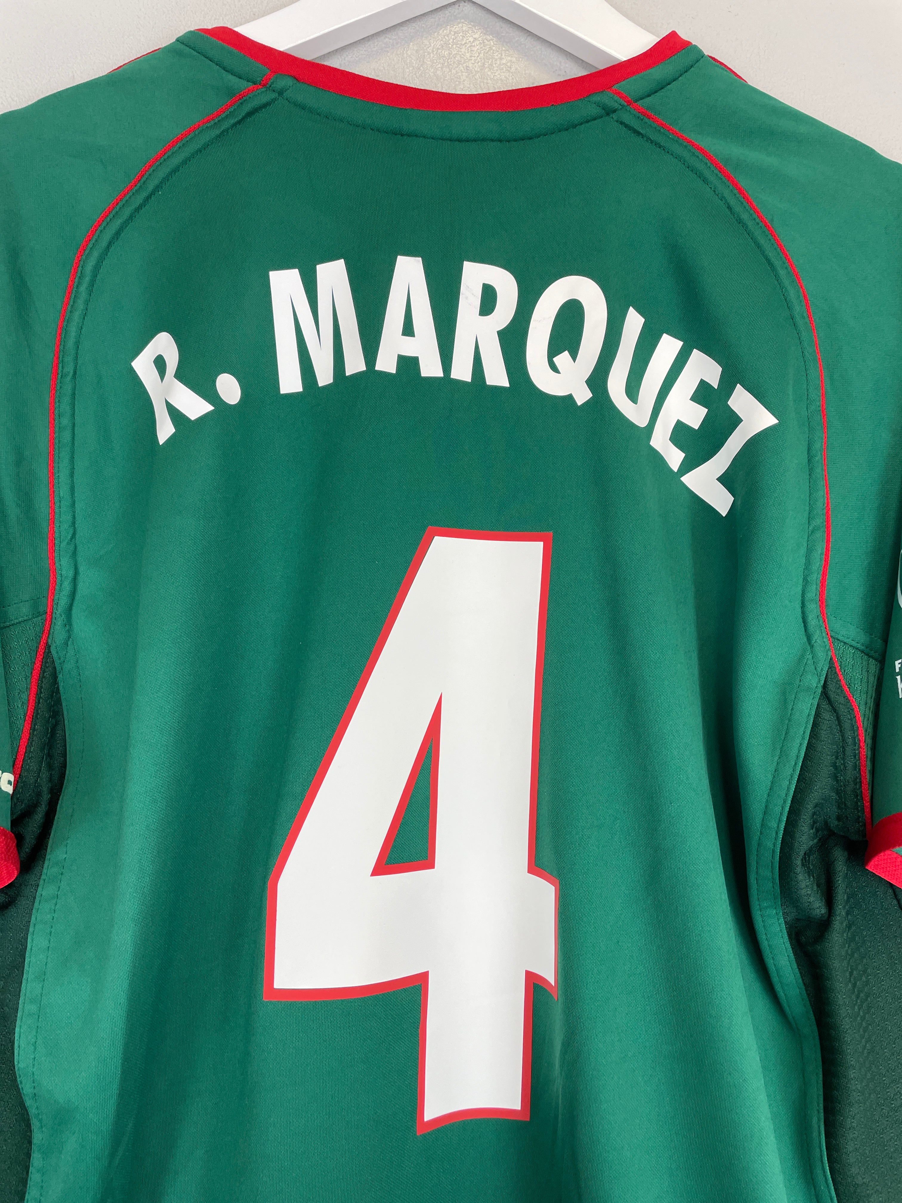 Shop 2002/03 MEXICO R.MARQUEZ #4 HOME SHIRT (M) ATLETICA, classic football shirts, vintage football shirts & retro soccer jerseys at Cult Kits