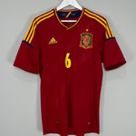 Shop 2011/12 SPAIN A.INIESTA #6 HOME SHIRT (L) ADIDAS, classic football shirts, vintage football shirts & retro soccer jerseys at Cult Kits