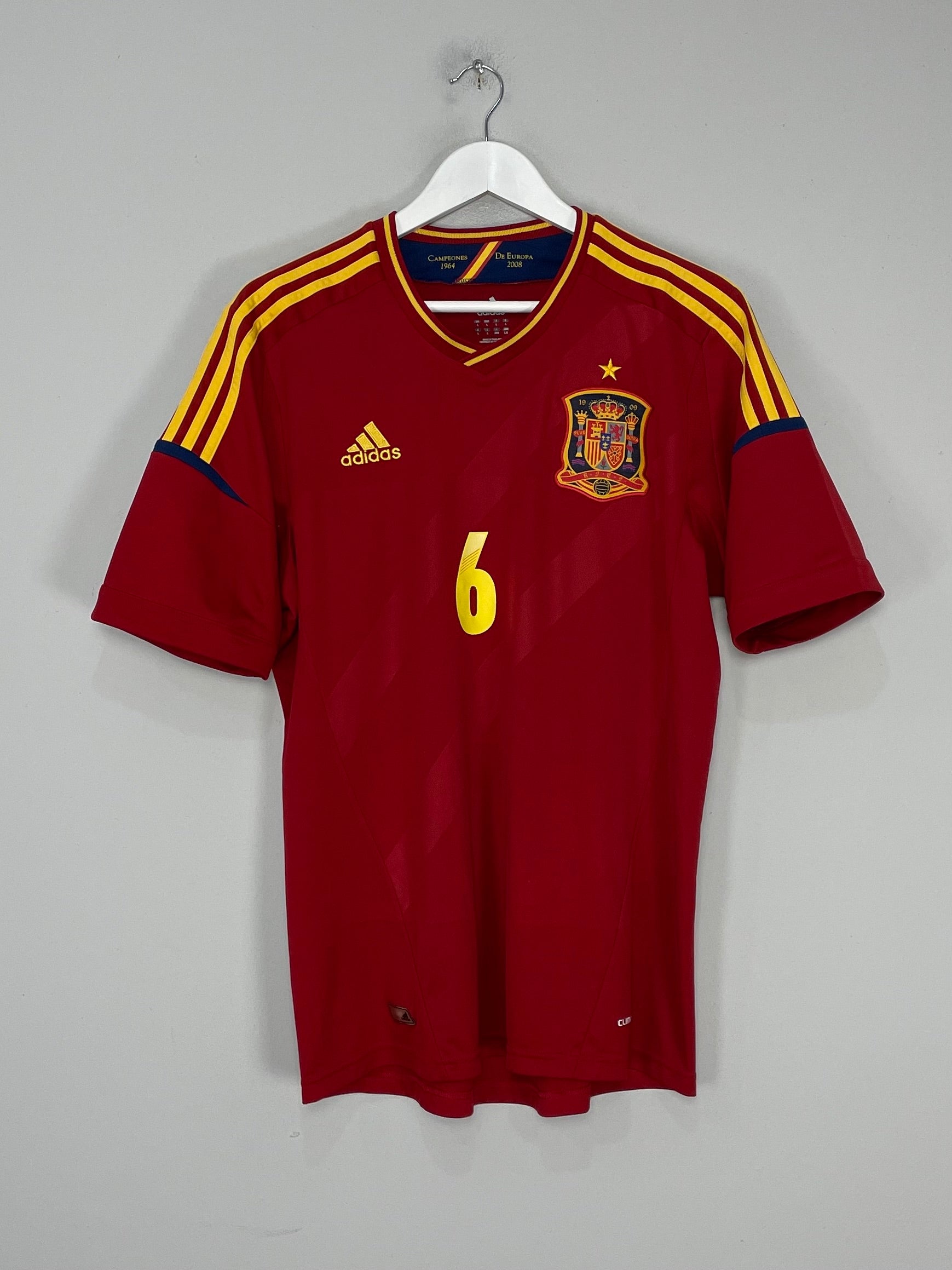 Shop 2011/12 SPAIN A.INIESTA #6 HOME SHIRT (L) ADIDAS, classic football shirts, vintage football shirts & retro soccer jerseys at Cult Kits