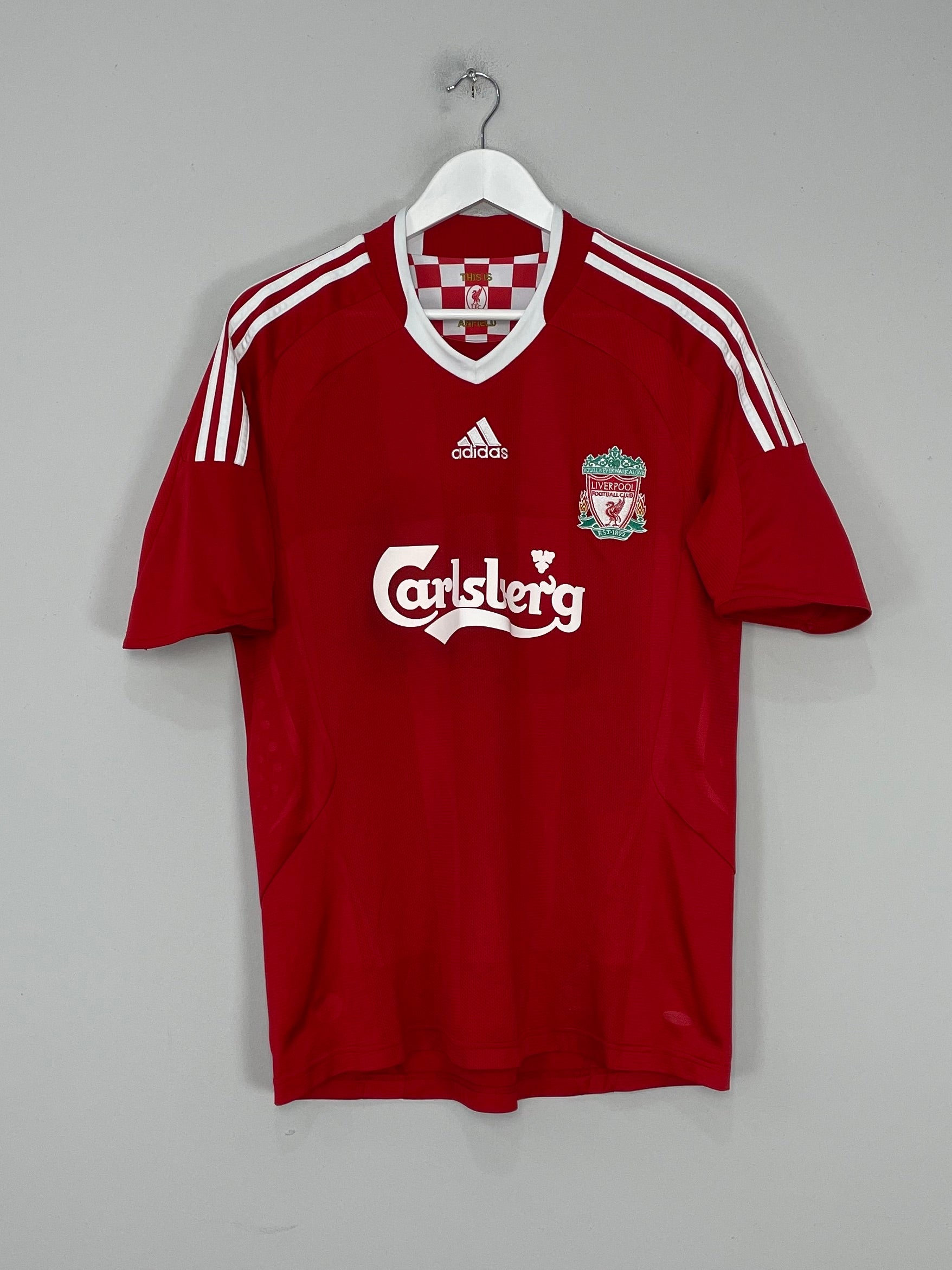 Shop 2008/10 LIVERPOOL GERRARD #8 HOME SHIRT (M) ADIDAS, classic football shirts, vintage football shirts & retro soccer jerseys at Cult Kits