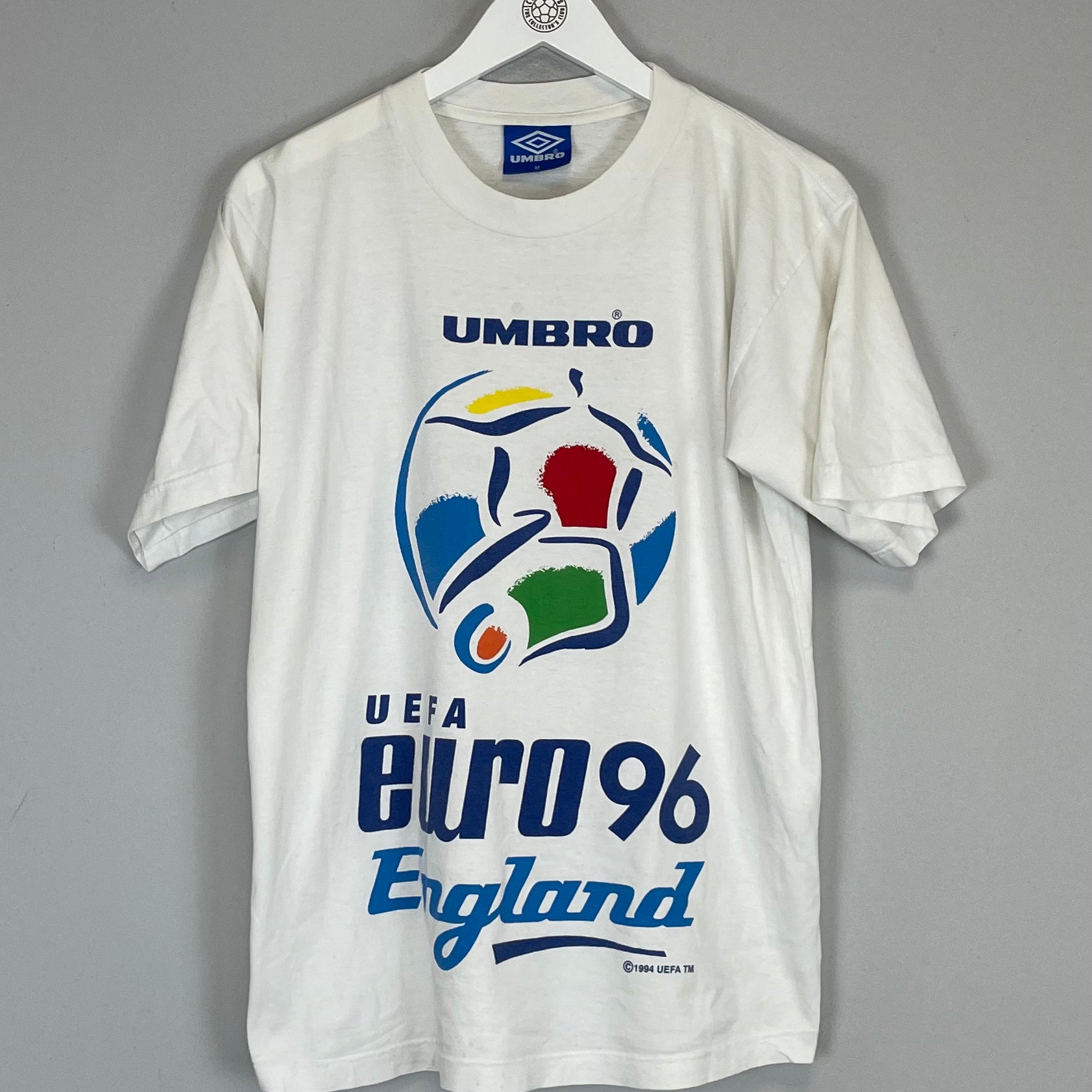 Shop 1996 EURO T-SHIRT (M) UMBRO, classic football shirts, vintage football shirts & retro soccer jerseys at Cult Kits