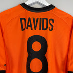 Shop 2000/02 NETHERLANDS DAVIDS #8 HOME SHIRT (L) NIKE, classic football shirts, vintage football shirts & retro soccer jerseys at Cult Kits