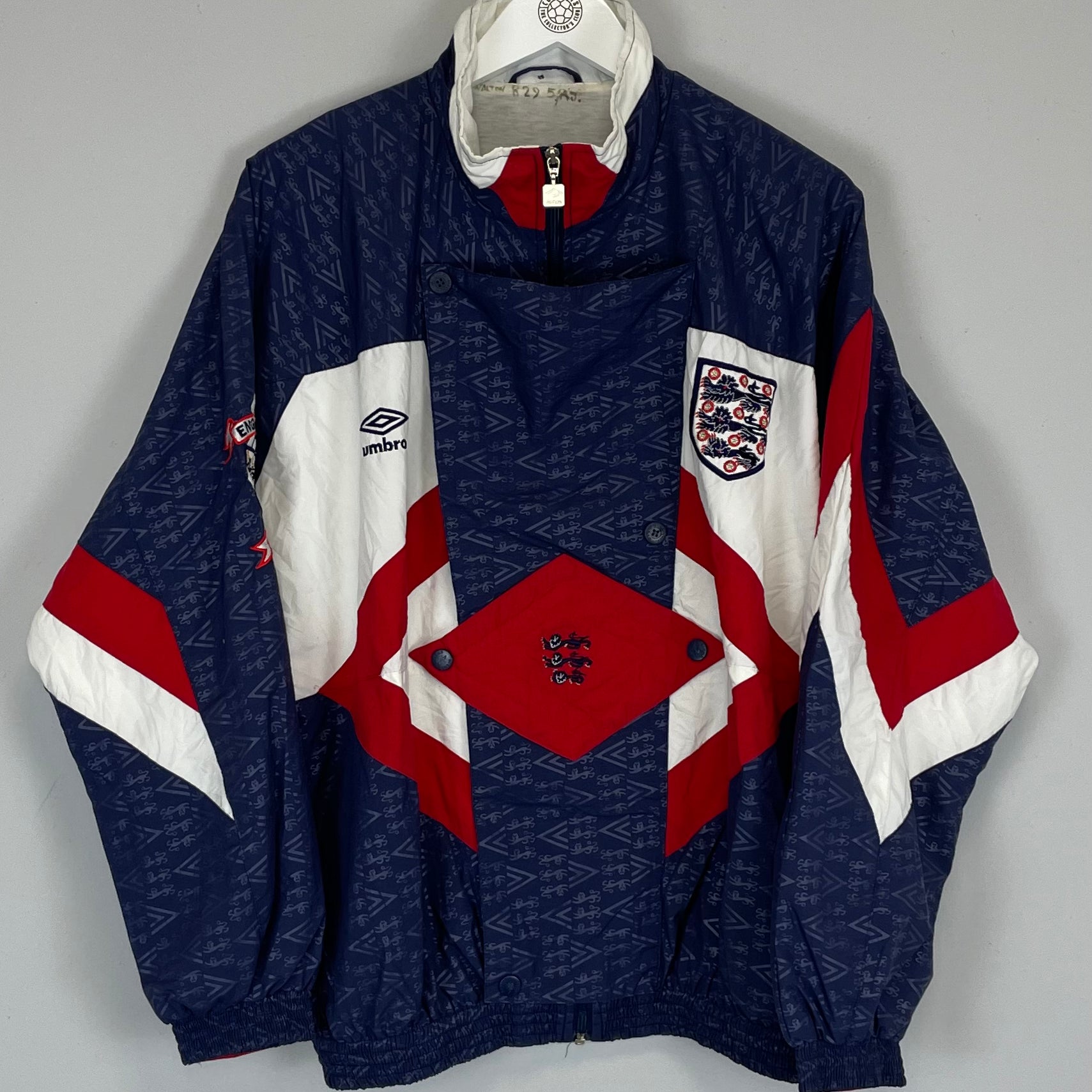 Shop 1990/92 ENGLAND TRACK JACKET (M) UMBRO, classic football shirts, vintage football shirts & retro soccer jerseys at Cult Kits
