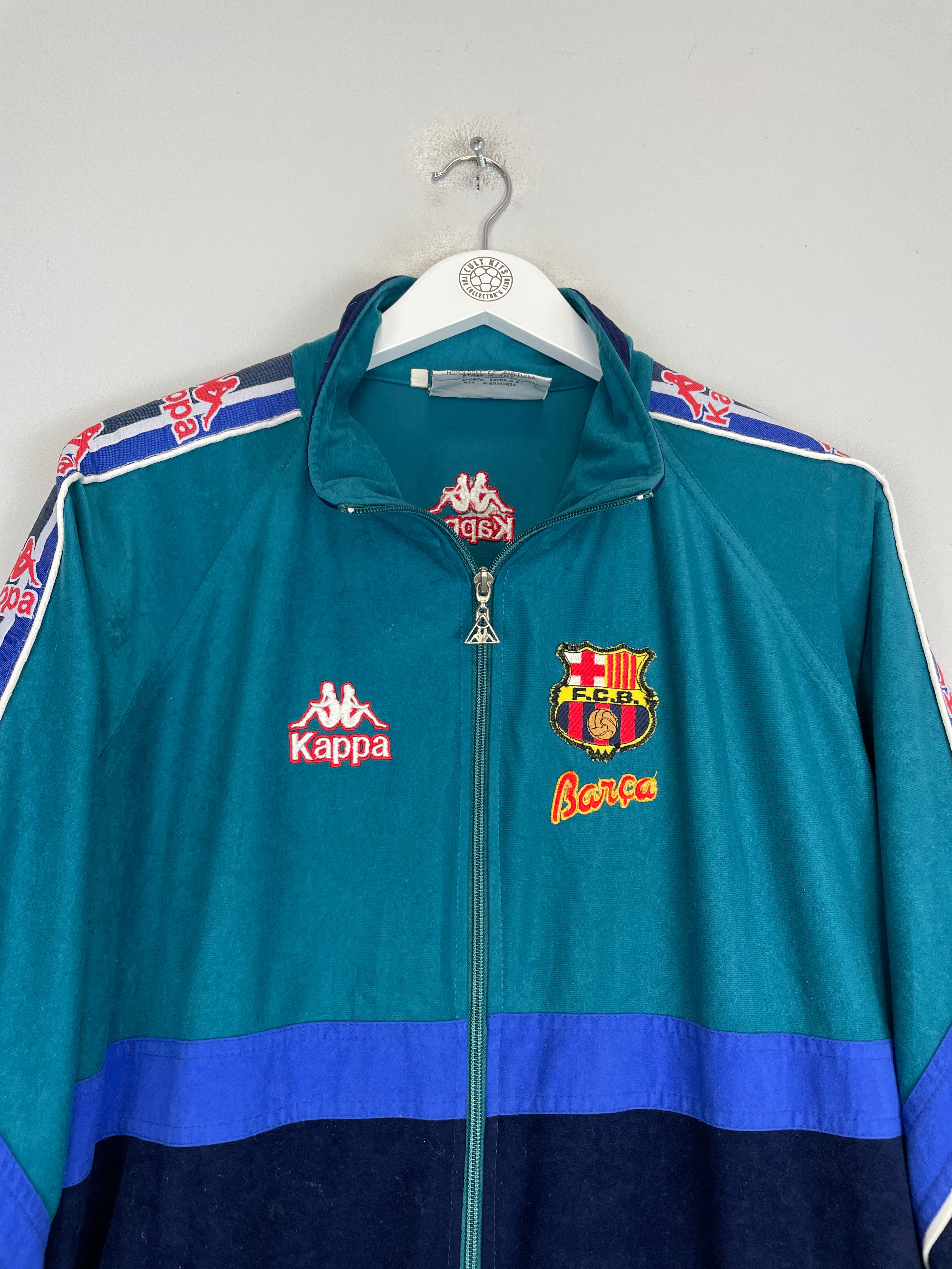 Shop 1995/97 BARCELONA TRACK JACKET (XXL) KAPPA, classic football shirts, vintage football shirts & retro soccer jerseys at Cult Kits