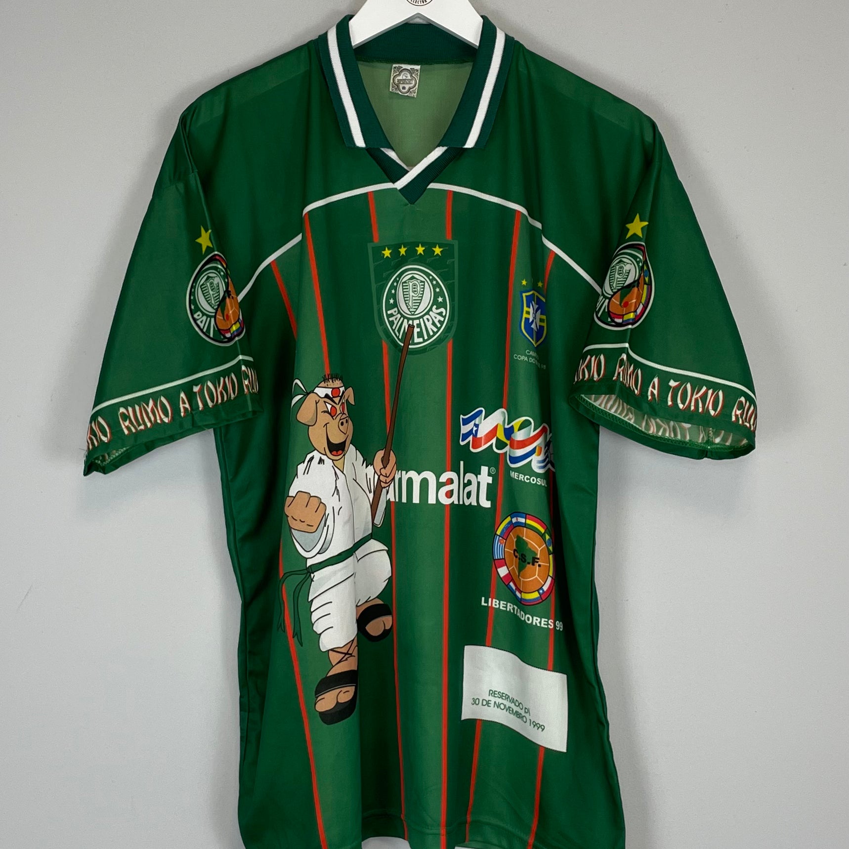 1999 PALMEIRAS COPA LIBERTADORES + INTERCONTINENTAL CUP FAN SHIRT 1999 PALMEIRAS COPA LIBERTADORES + INTERCONTINENTAL CUP FAN SHIRT