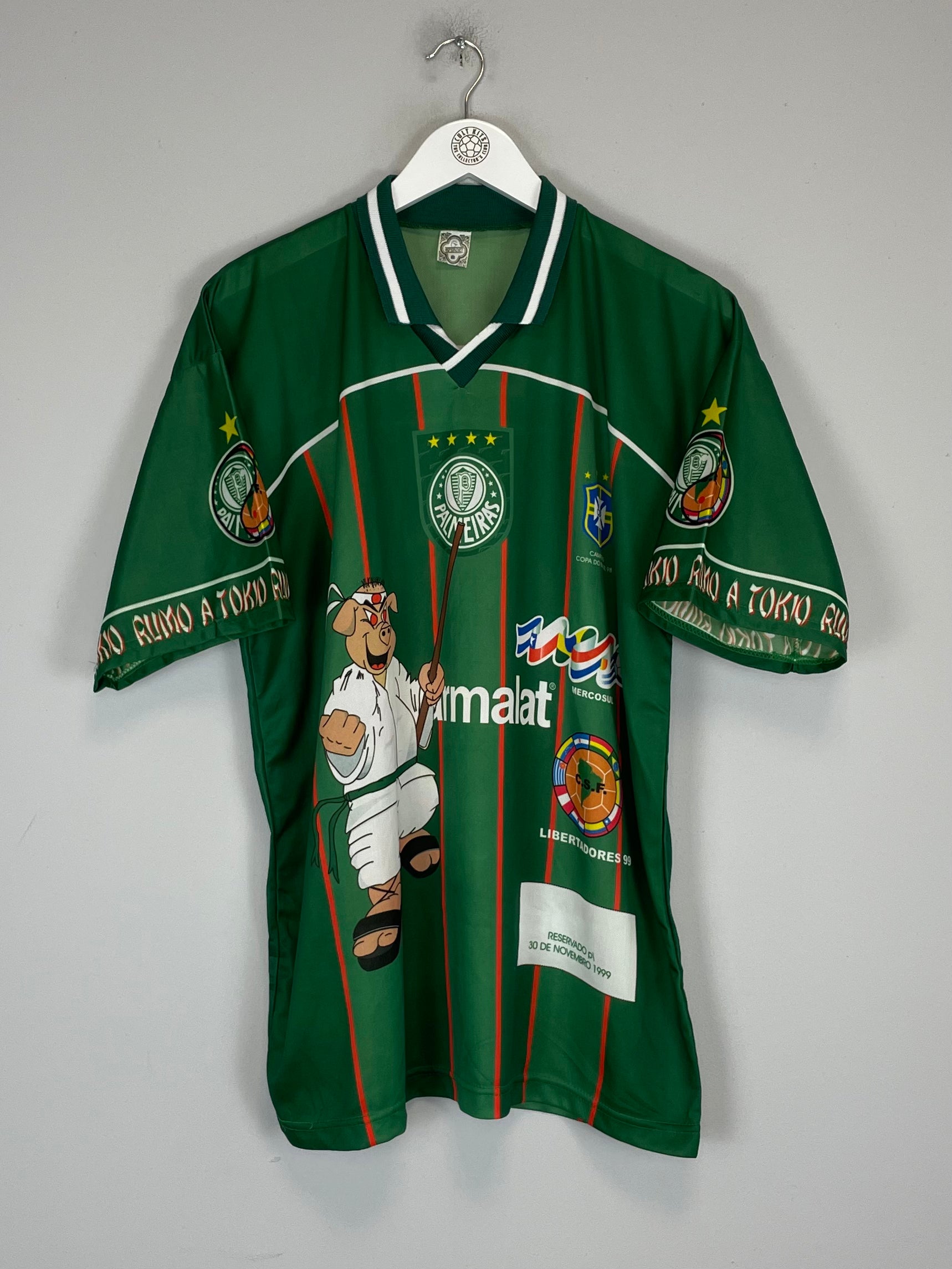 Shop 1999 PALMEIRAS COPA LIBERTADORES + INTERCONTINENTAL CUP FAN SHIRT (L) OM, classic football shirts, vintage football shirts & retro soccer jerseys at Cult Kits