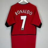 2002/04 MANCHESTER UNITED RONALDO #7 HOME SHIRT (L) NIKE