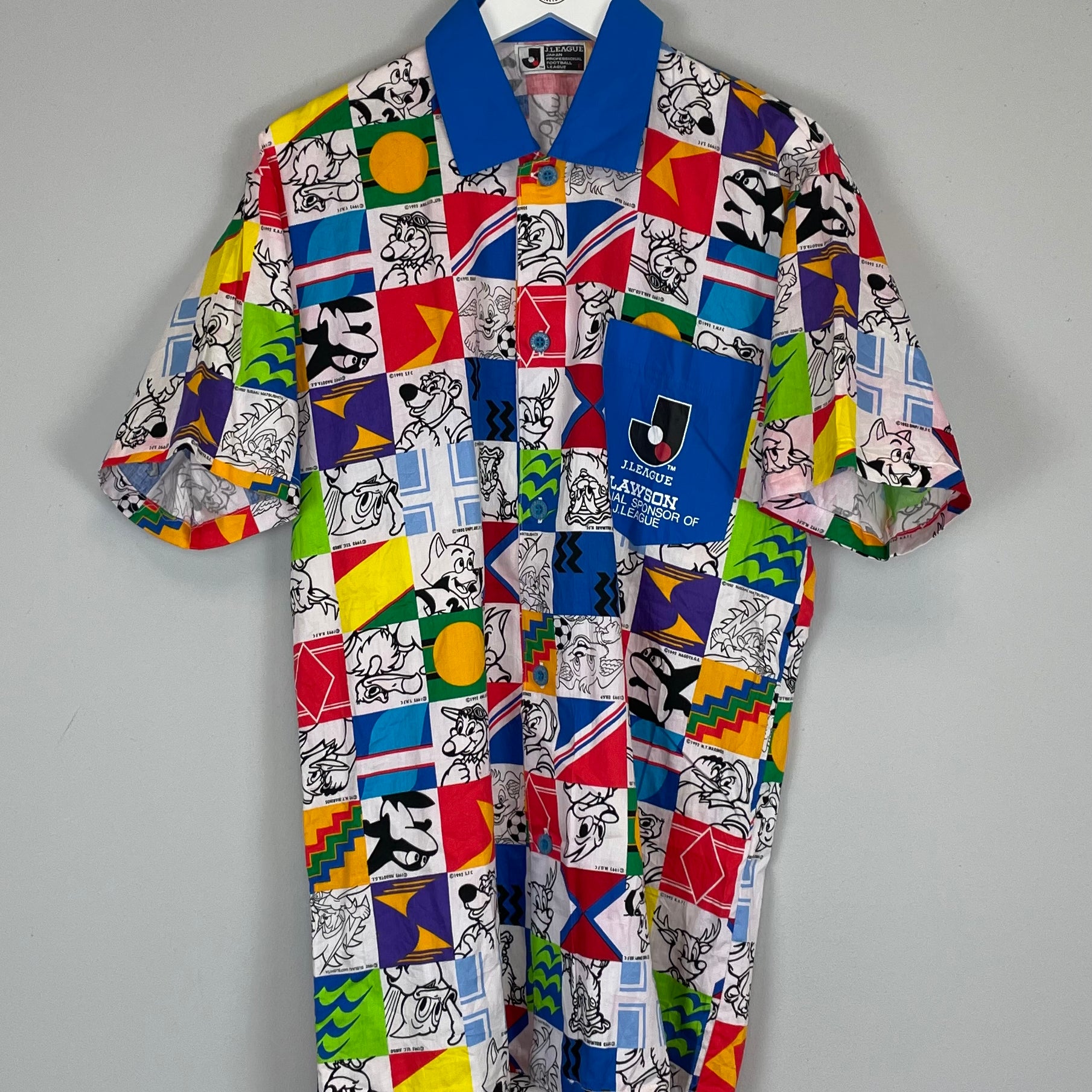 Shop 1990'S J LEAGUE BUTTON DOWN SHIRT (XL) OM, classic football shirts, vintage football shirts & retro soccer jerseys at Cult Kits