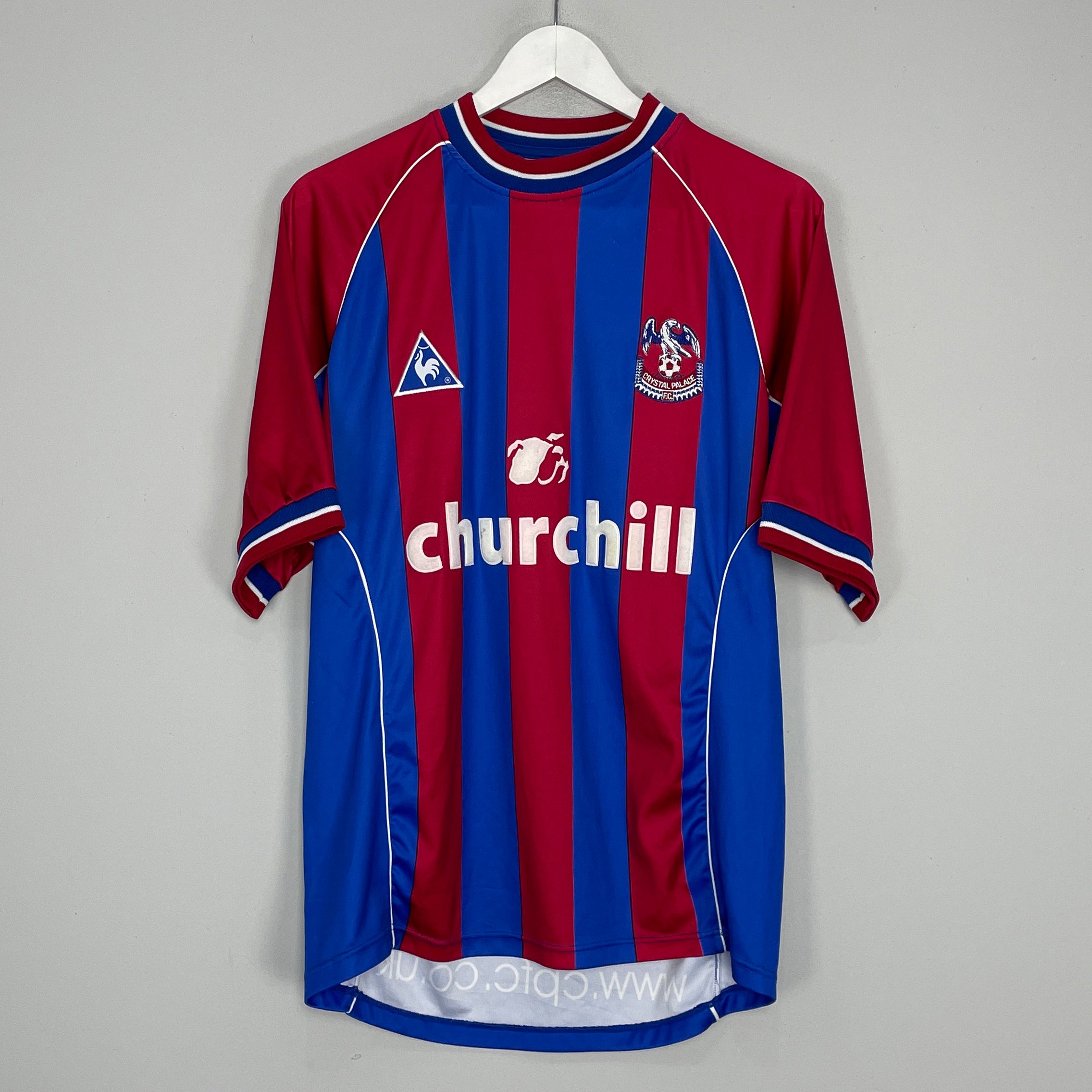 Shop 2001/02 CRYSTAL PALACE HOME SHIRT (M) LE COQ SPORTIF, classic football shirts, vintage football shirts & retro soccer jerseys at Cult Kits