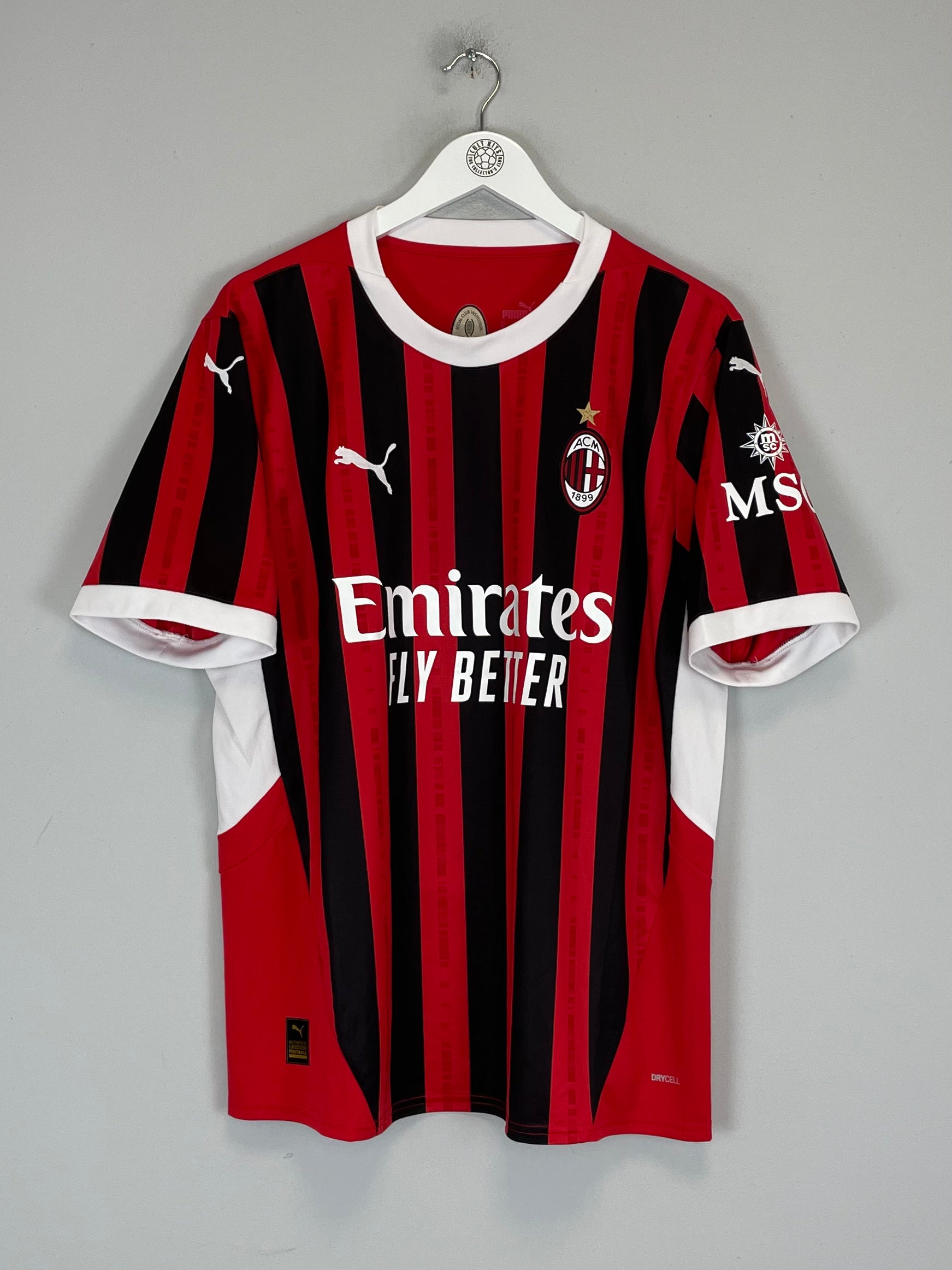Shop 2024/25 AC MILAN HOME SHIRT (XL) PUMA, classic football shirts, vintage football shirts & retro soccer jerseys at Cult Kits