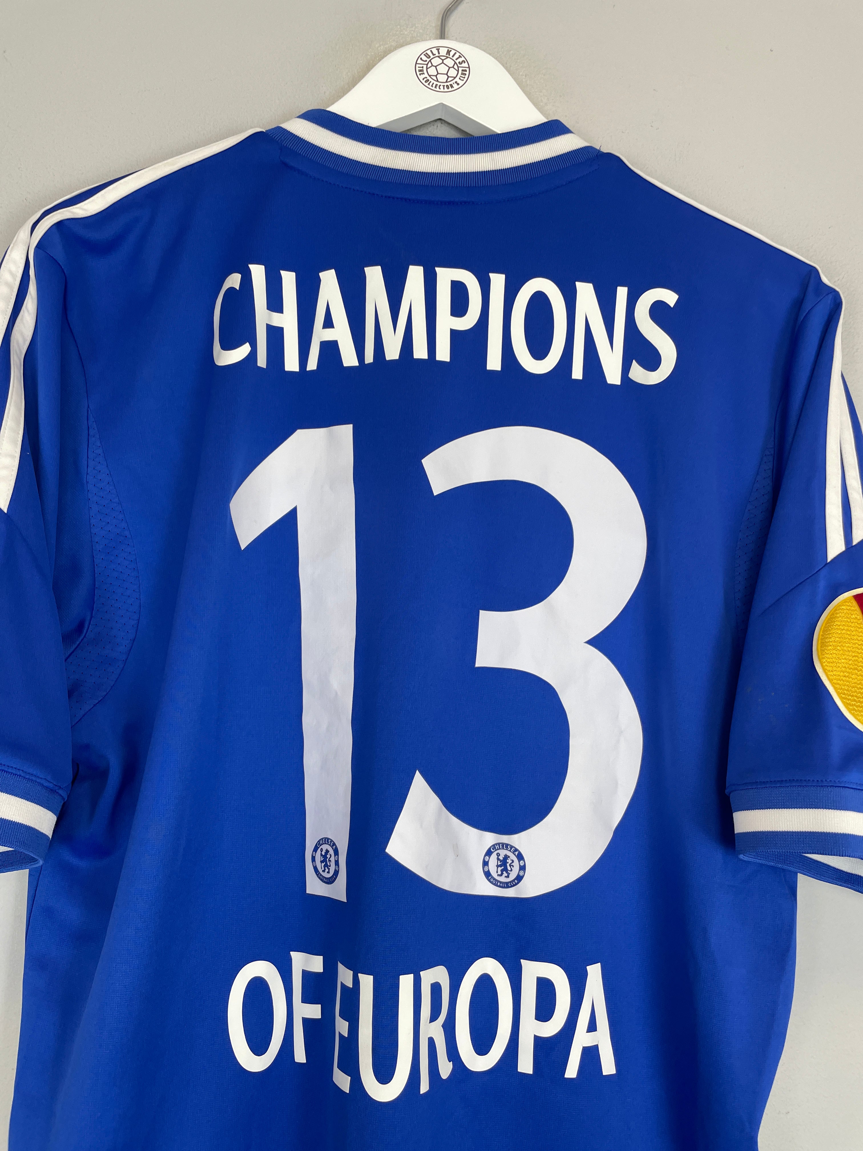 Shop 2013/14 CHELSEA 'CHAMPIONS OF EUROPE' HOME SHIRT (L) ADIDAS, classic football shirts, vintage football shirts & retro soccer jerseys at Cult Kits