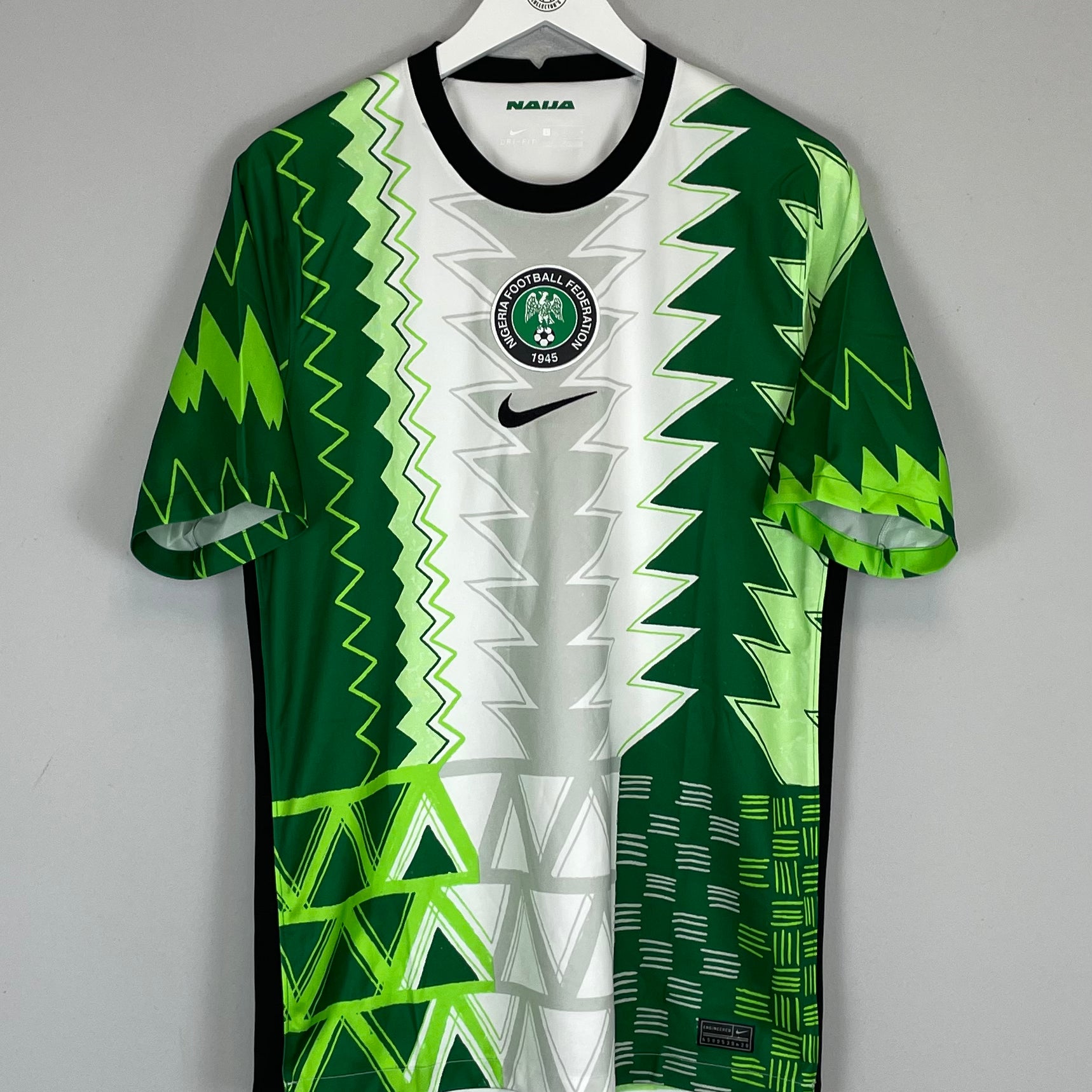 Shop 2020/21 NIGERIA HOME SHIRT (L) NIKE, classic football shirts, vintage football shirts & retro soccer jerseys at Cult Kits