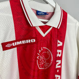 Shop 1998/99 AJAX HOME SHIRT (XL) UMBRO, classic football shirts, vintage football shirts & retro soccer jerseys at Cult Kits