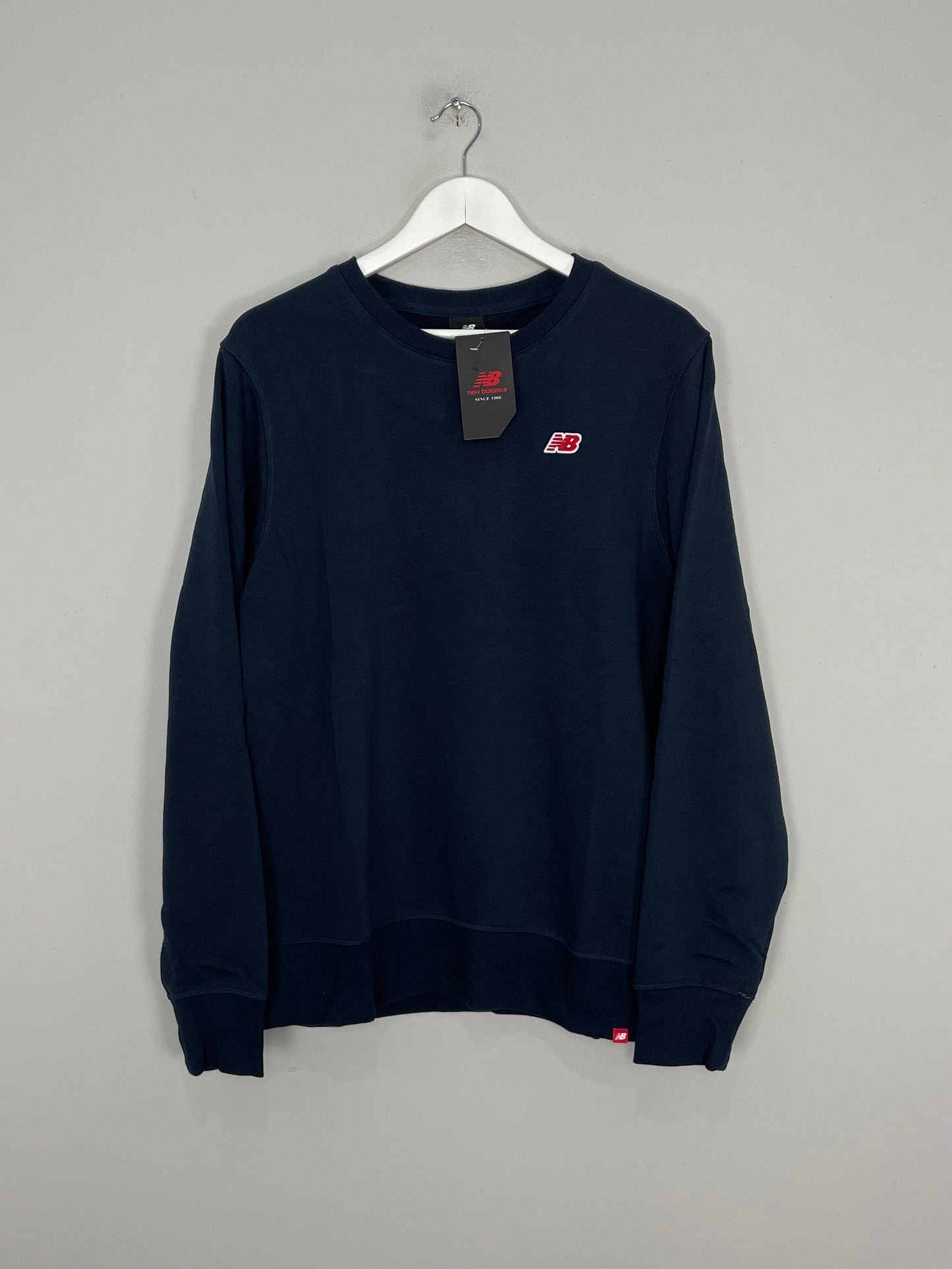 NEW BALANCE *BNWT* NAVY CREW NECK SWEATER (MULTIPLE SIZES) JUMPER