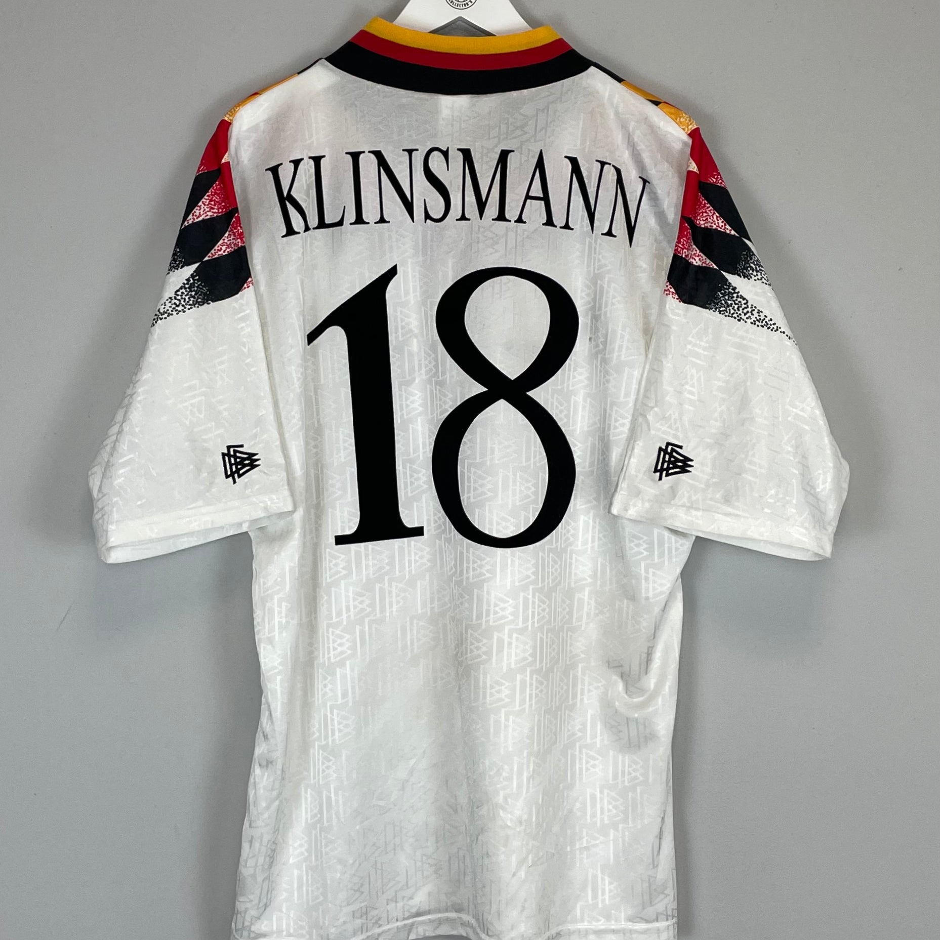 Shop 1994/96 GERMANY KLINSMANN #18 HOME SHIRT (XL) ADIDAS, classic football shirts, vintage football shirts & retro soccer jerseys at Cult Kits