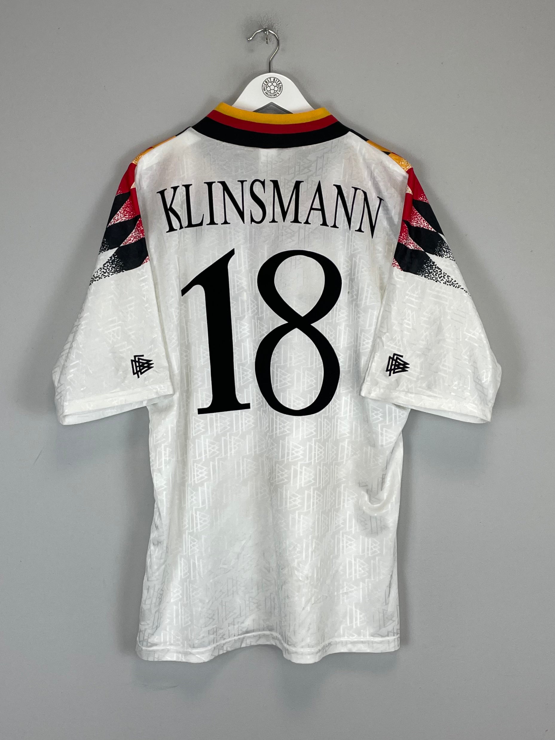 Shop 1994/96 GERMANY KLINSMANN #18 HOME SHIRT (XL) ADIDAS, classic football shirts, vintage football shirts & retro soccer jerseys at Cult Kits