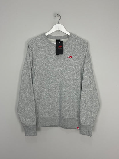 NEW BALANCE *BNWT* GREY CREW NECK SWEATER (MULTIPLE SIZES) JUMPER