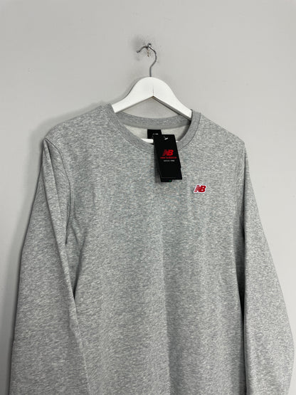 NEW BALANCE *BNWT* GREY CREW NECK SWEATER (MULTIPLE SIZES) JUMPER
