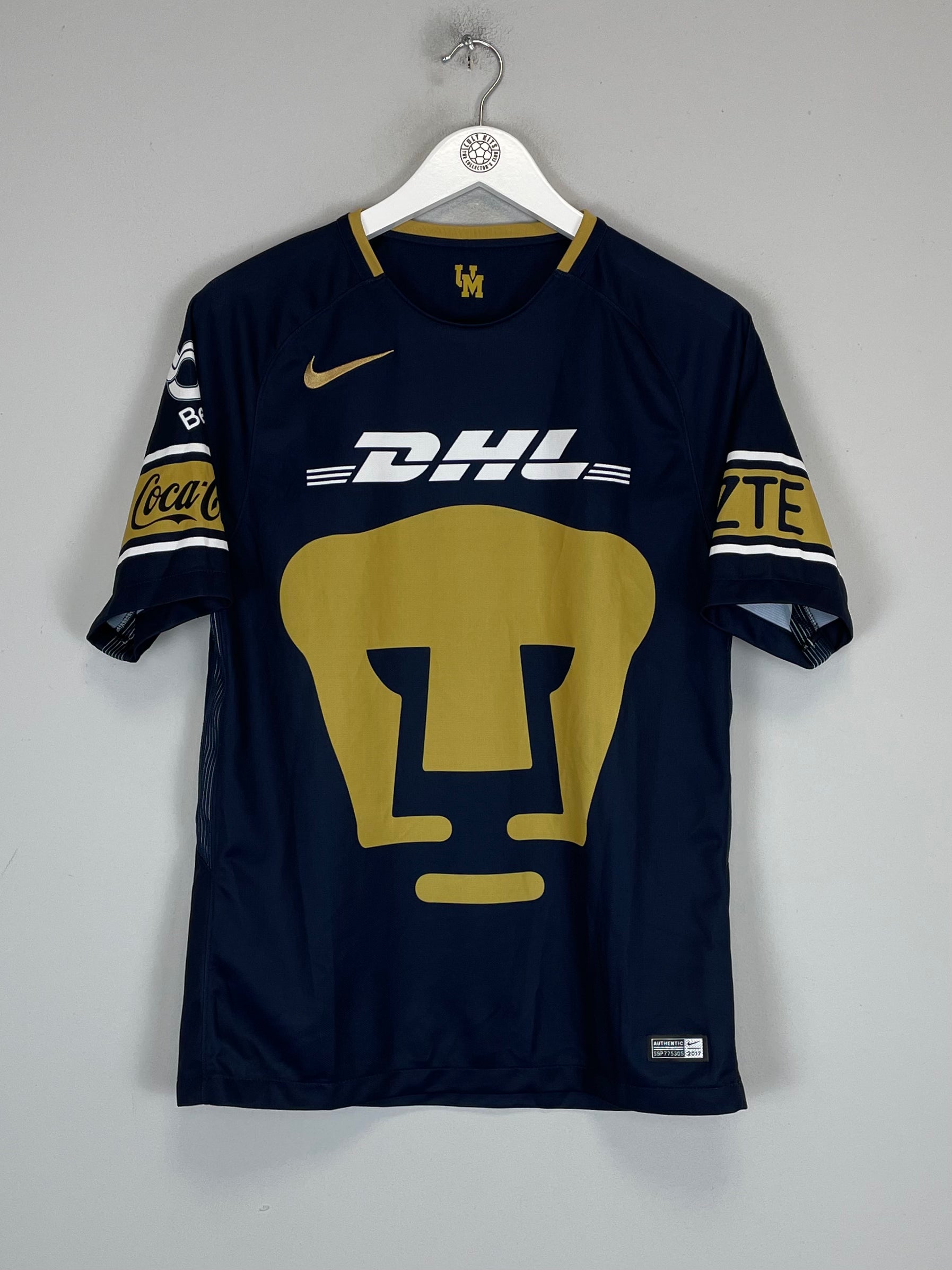 Shop 2017/18 UNAM PUMAS AWAY SHIRT (M) NIKE, classic football shirts, vintage football shirts & retro soccer jerseys at Cult Kits