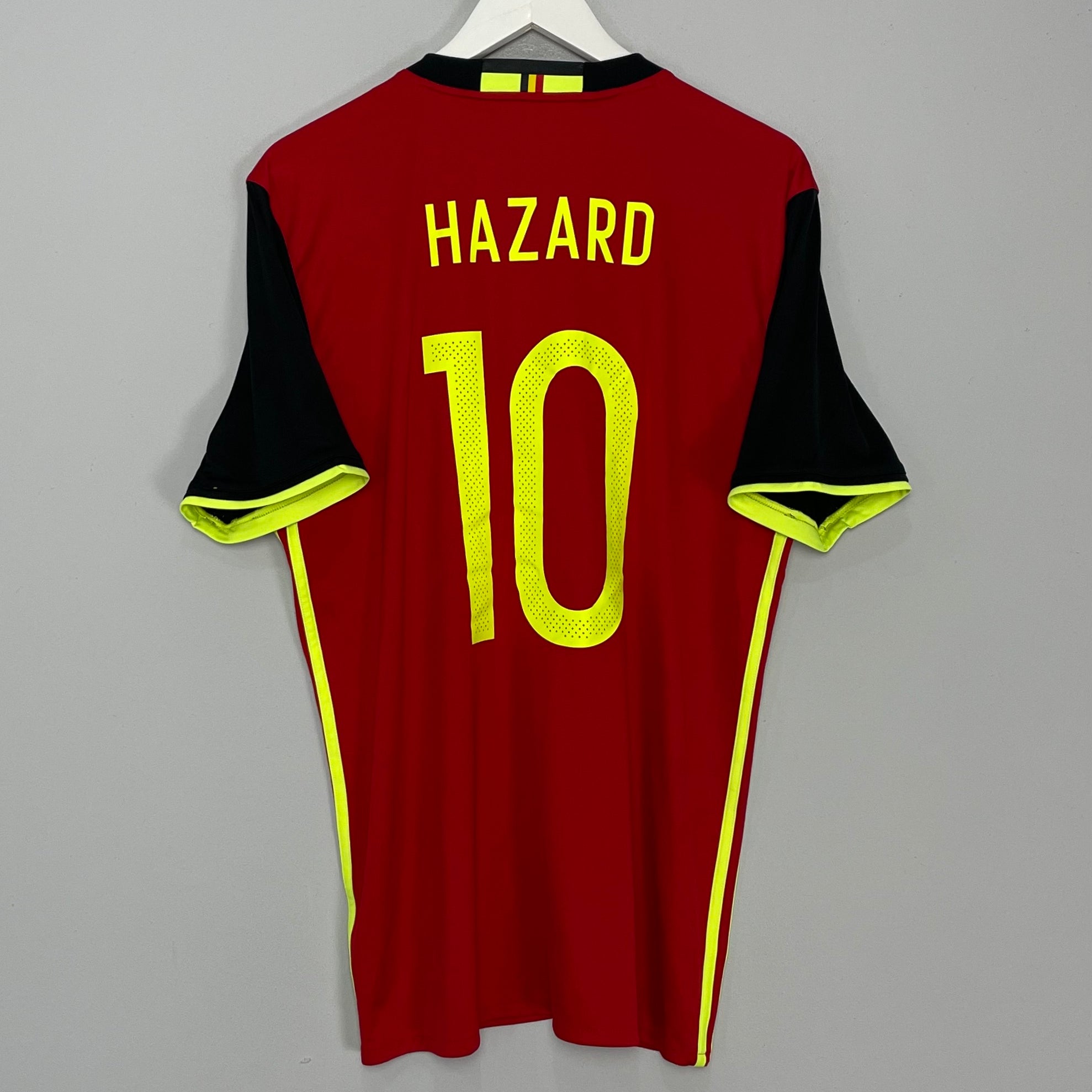 Shop 2016/17 BELGIUM HAZARD #10 HOME SHIRT (L) ADIDAS, classic football shirts, vintage football shirts & retro soccer jerseys at Cult Kits