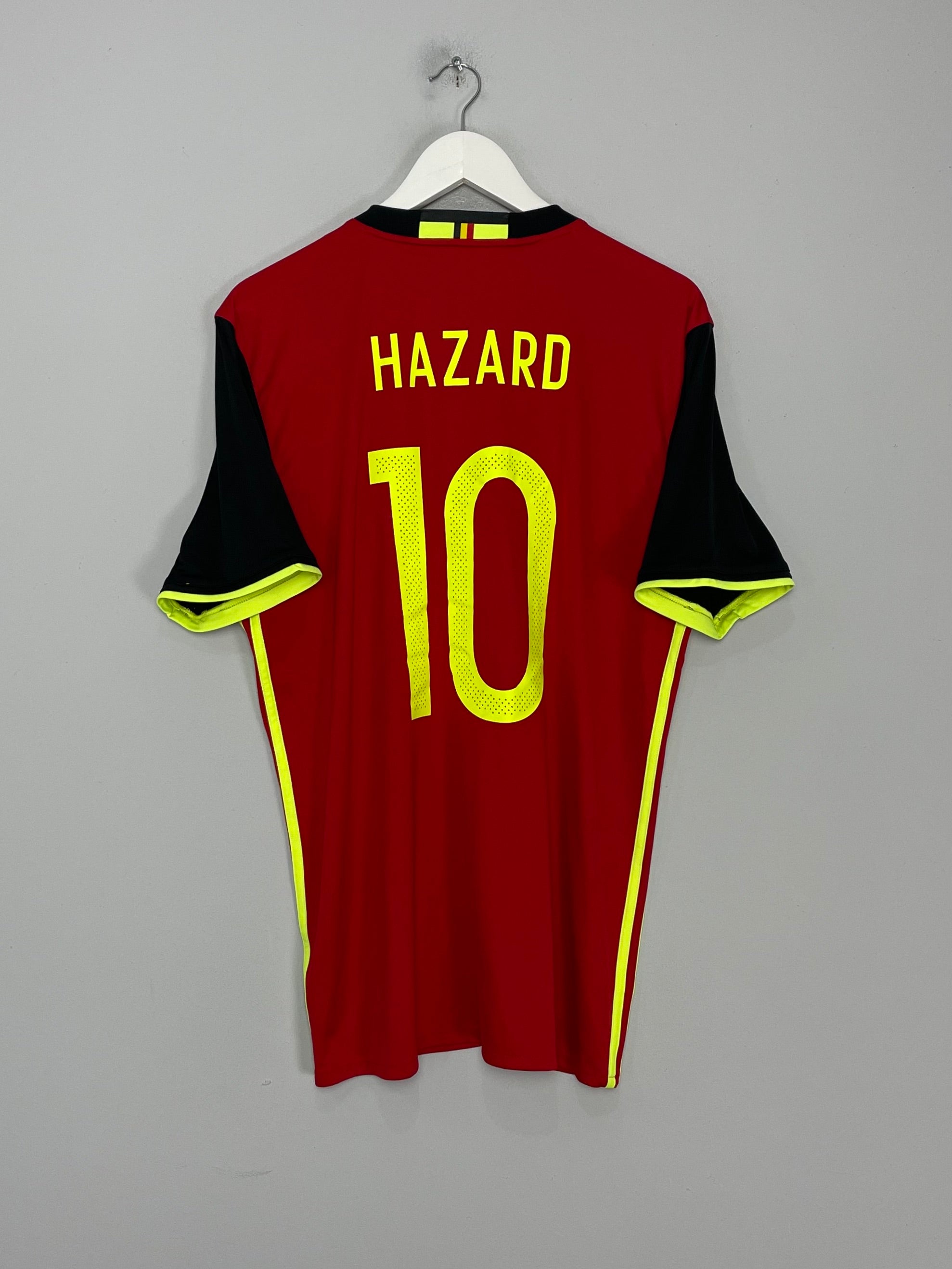 Shop 2016/17 BELGIUM HAZARD #10 HOME SHIRT (L) ADIDAS, classic football shirts, vintage football shirts & retro soccer jerseys at Cult Kits