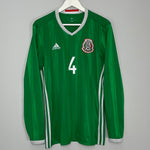 Shop 2016/17 MEXICO R.MARQUEZ #4 L/S HOME SHIRT (L) ADIDAS, classic football shirts, vintage football shirts & retro soccer jerseys at Cult Kits