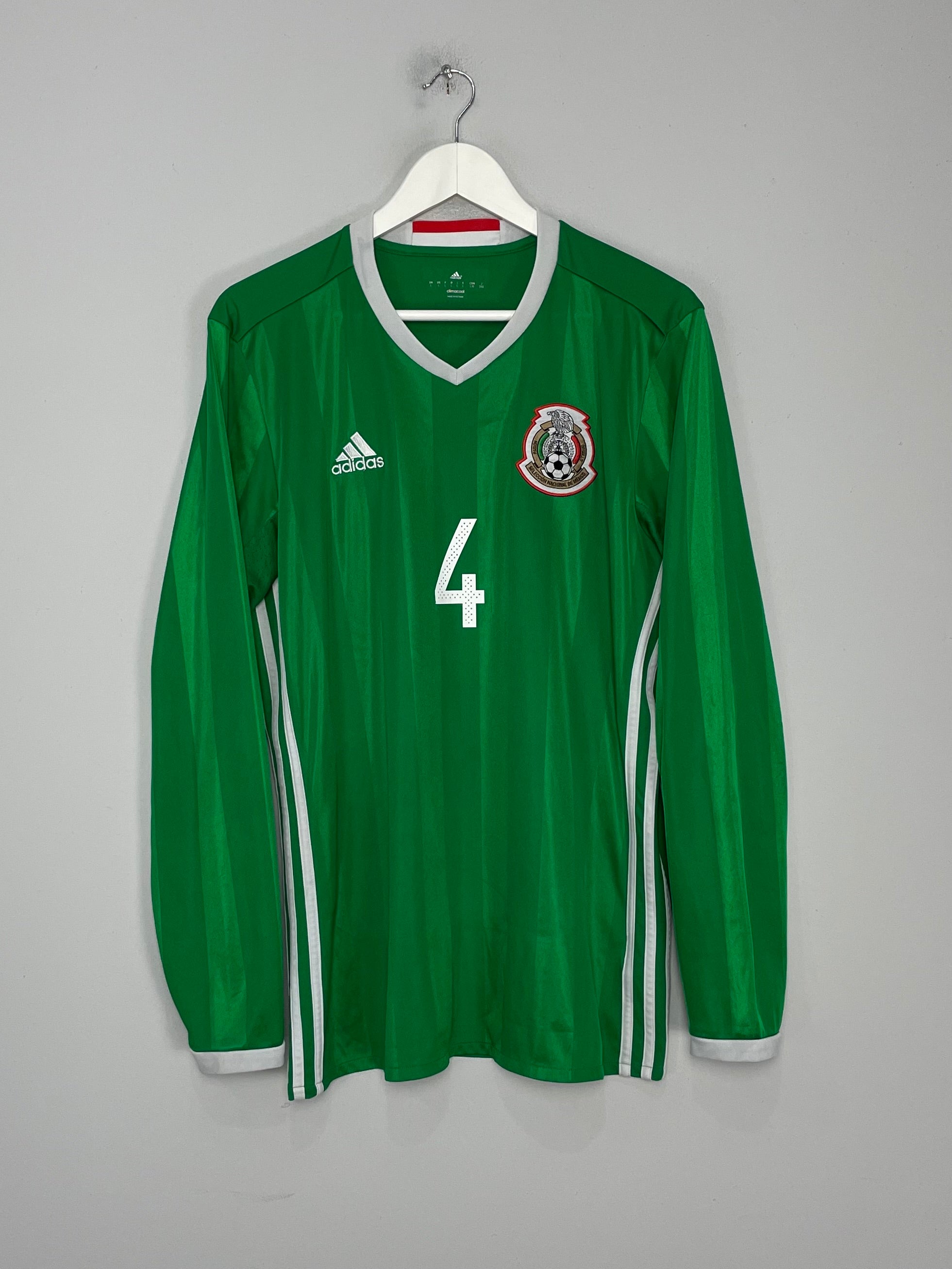 Shop 2016/17 MEXICO R.MARQUEZ #4 L/S HOME SHIRT (L) ADIDAS, classic football shirts, vintage football shirts & retro soccer jerseys at Cult Kits