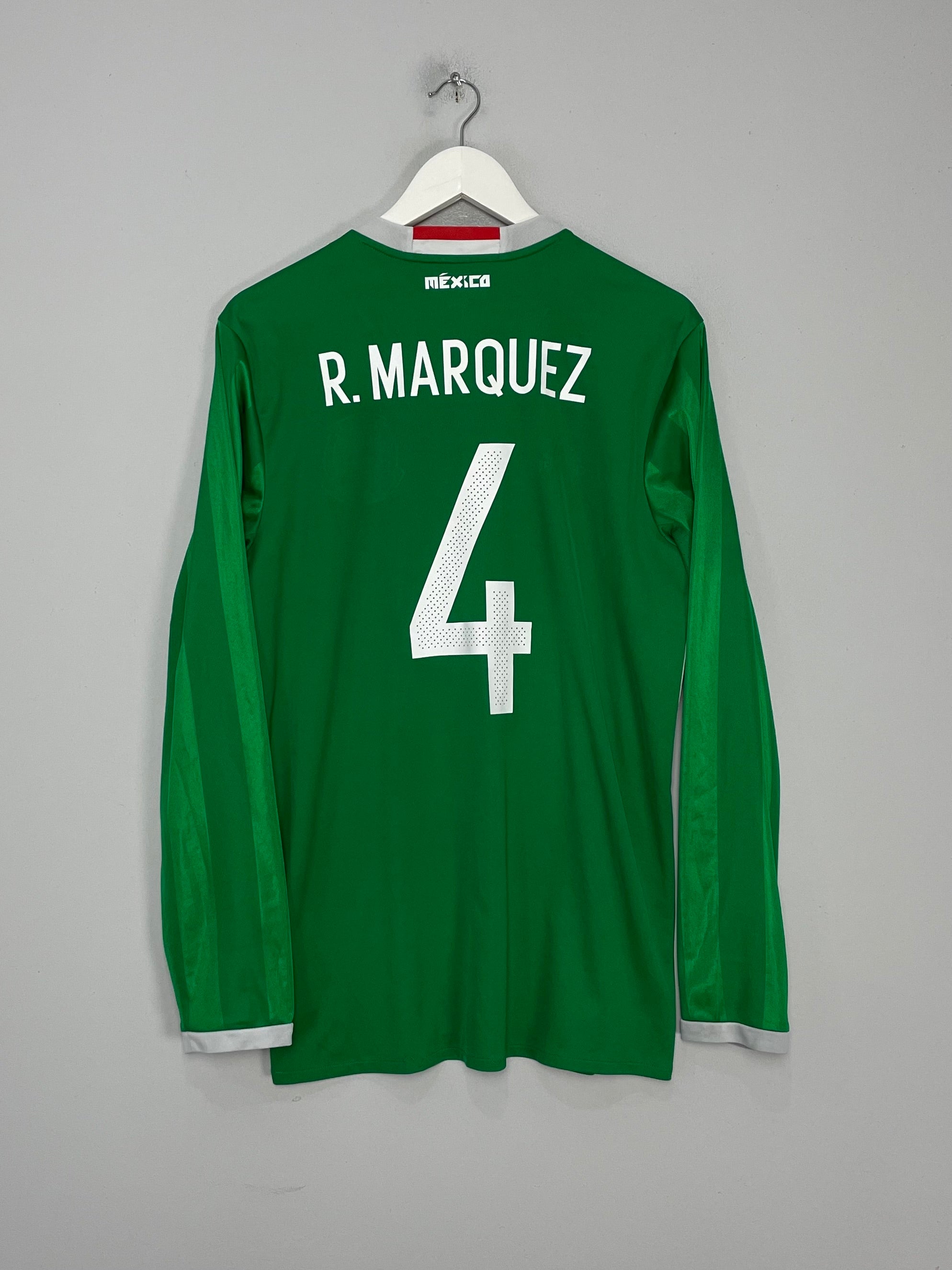 Shop 2016/17 MEXICO R.MARQUEZ #4 L/S HOME SHIRT (L) ADIDAS, classic football shirts, vintage football shirts & retro soccer jerseys at Cult Kits