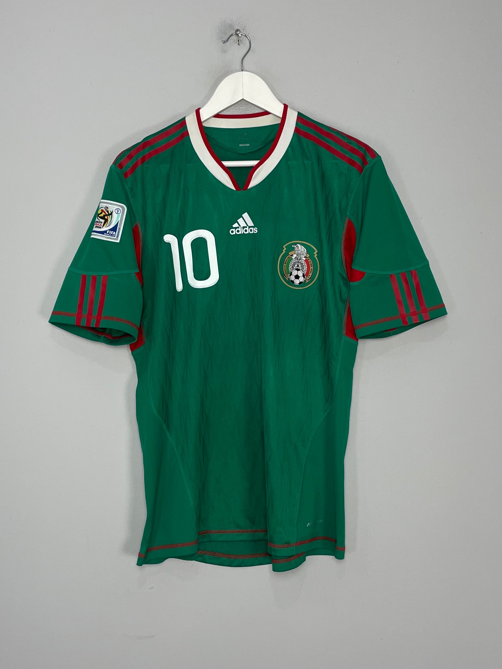 Shop 2010/11 MEXICO C.BLANCO #10 *PLAYER ISSUE* HOME SHIRT (L) ADIDAS, classic football shirts, vintage football shirts & retro soccer jerseys at Cult Kits