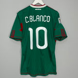 Shop 2010/11 MEXICO C.BLANCO #10 *PLAYER ISSUE* HOME SHIRT (L) ADIDAS, classic football shirts, vintage football shirts & retro soccer jerseys at Cult Kits