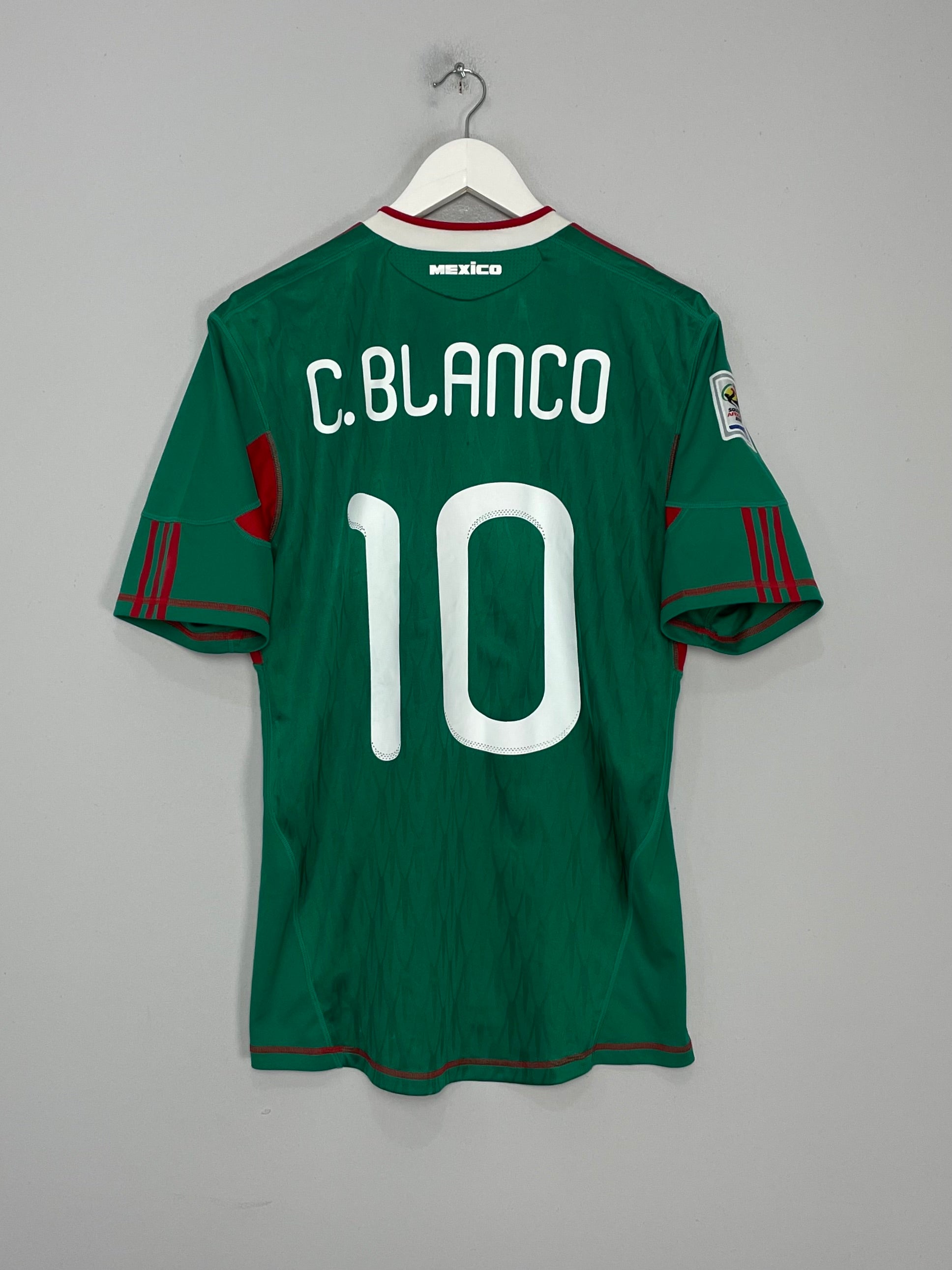 Shop 2010/11 MEXICO C.BLANCO #10 *PLAYER ISSUE* HOME SHIRT (L) ADIDAS, classic football shirts, vintage football shirts & retro soccer jerseys at Cult Kits