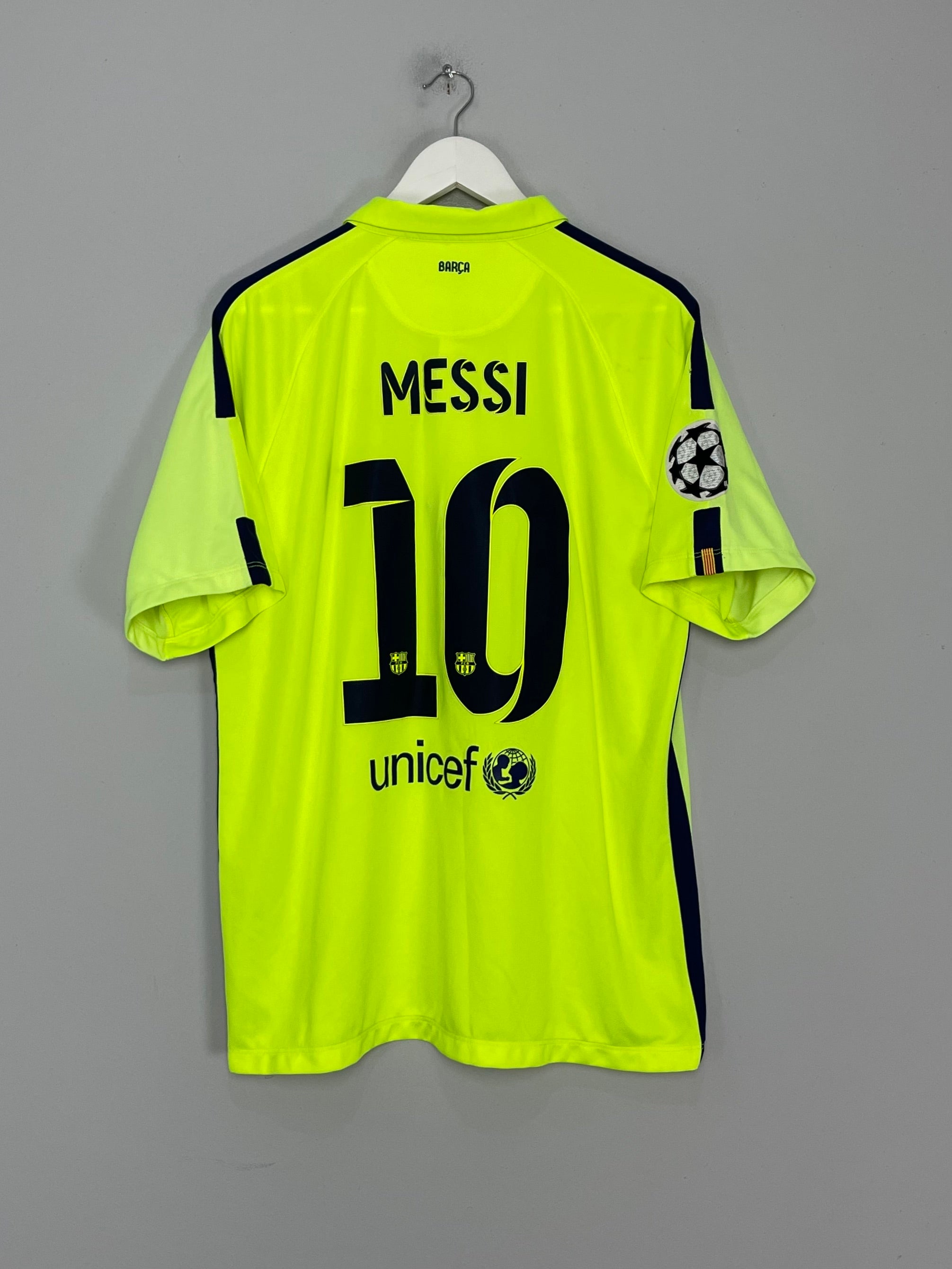 Shop 2014/15 BARCELONA MESSI #10 C/L THIRD SHIRT (XL) NIKE, classic football shirts, vintage football shirts & retro soccer jerseys at Cult Kits
