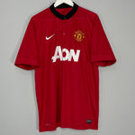 Shop 2013/14 MANCHESTER UNITED VIDIC #15 HOME SHIRT (XL) NIKE, classic football shirts, vintage football shirts & retro soccer jerseys at Cult Kits