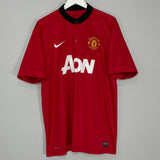 Shop 2013/14 MANCHESTER UNITED VIDIC #15 HOME SHIRT (XL) NIKE, classic football shirts, vintage football shirts & retro soccer jerseys at Cult Kits