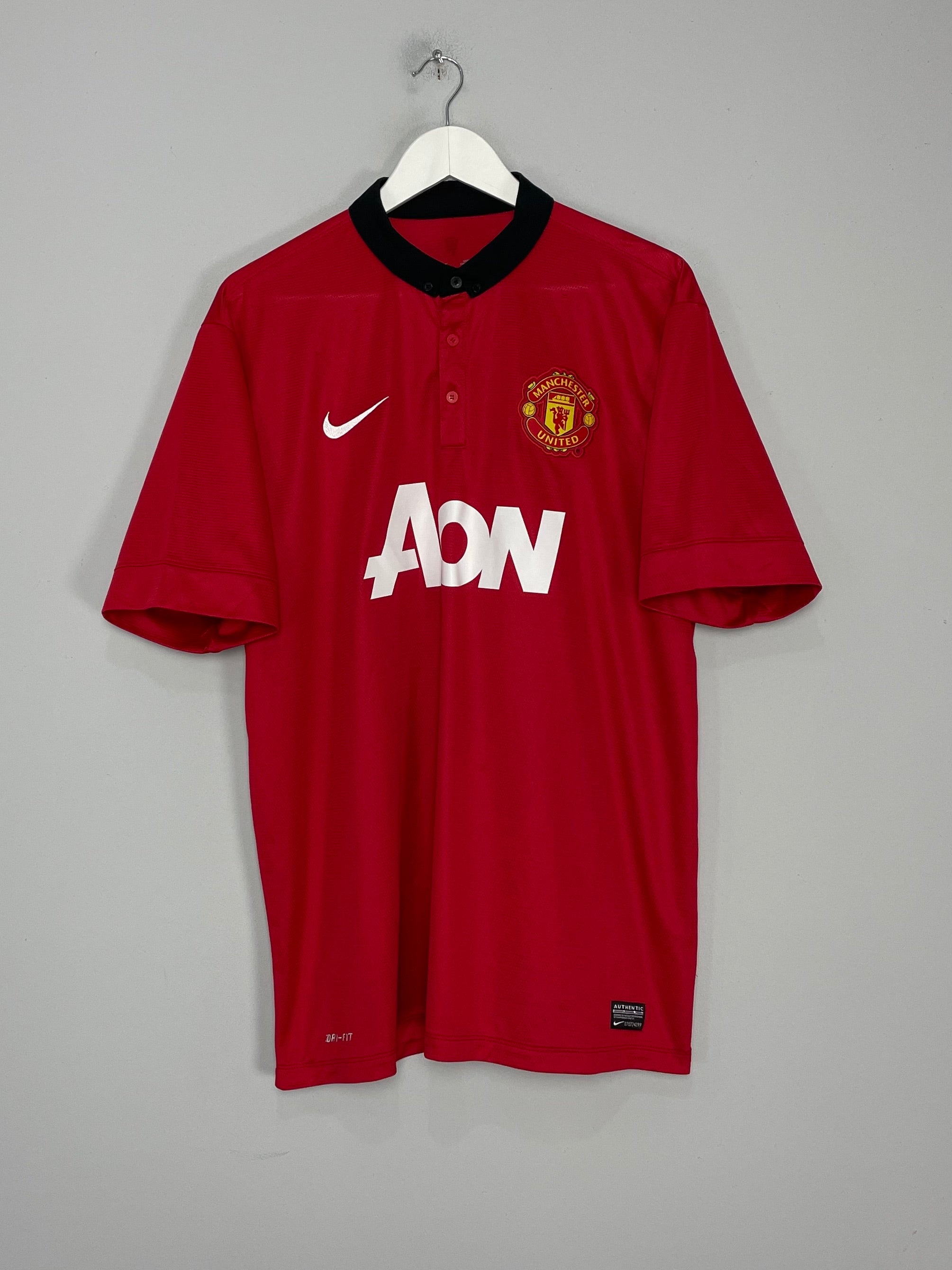 Shop 2013/14 MANCHESTER UNITED VIDIC #15 HOME SHIRT (XL) NIKE, classic football shirts, vintage football shirts & retro soccer jerseys at Cult Kits