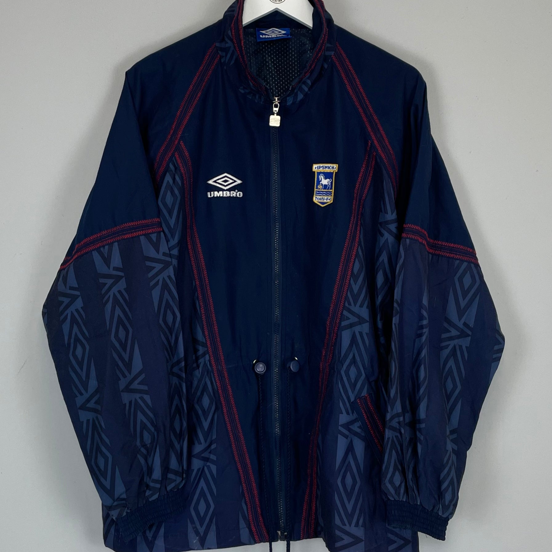 Shop 1996/97 IPSWICH TOWN TRACK JACKET (L) UMBRO, classic football shirts, vintage football shirts & retro soccer jerseys at Cult Kits