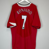 2004/06 MANCHESTER UNITED RONALDO #7 HOME SHIRT (XXL) NIKE