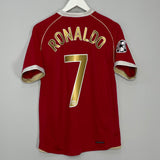 Shop 2006/07 MANCHESTER UNITED RONALDO #7 C/L HOME SHIRT (S) NIKE, classic football shirts, vintage football shirts & retro soccer jerseys at Cult Kits