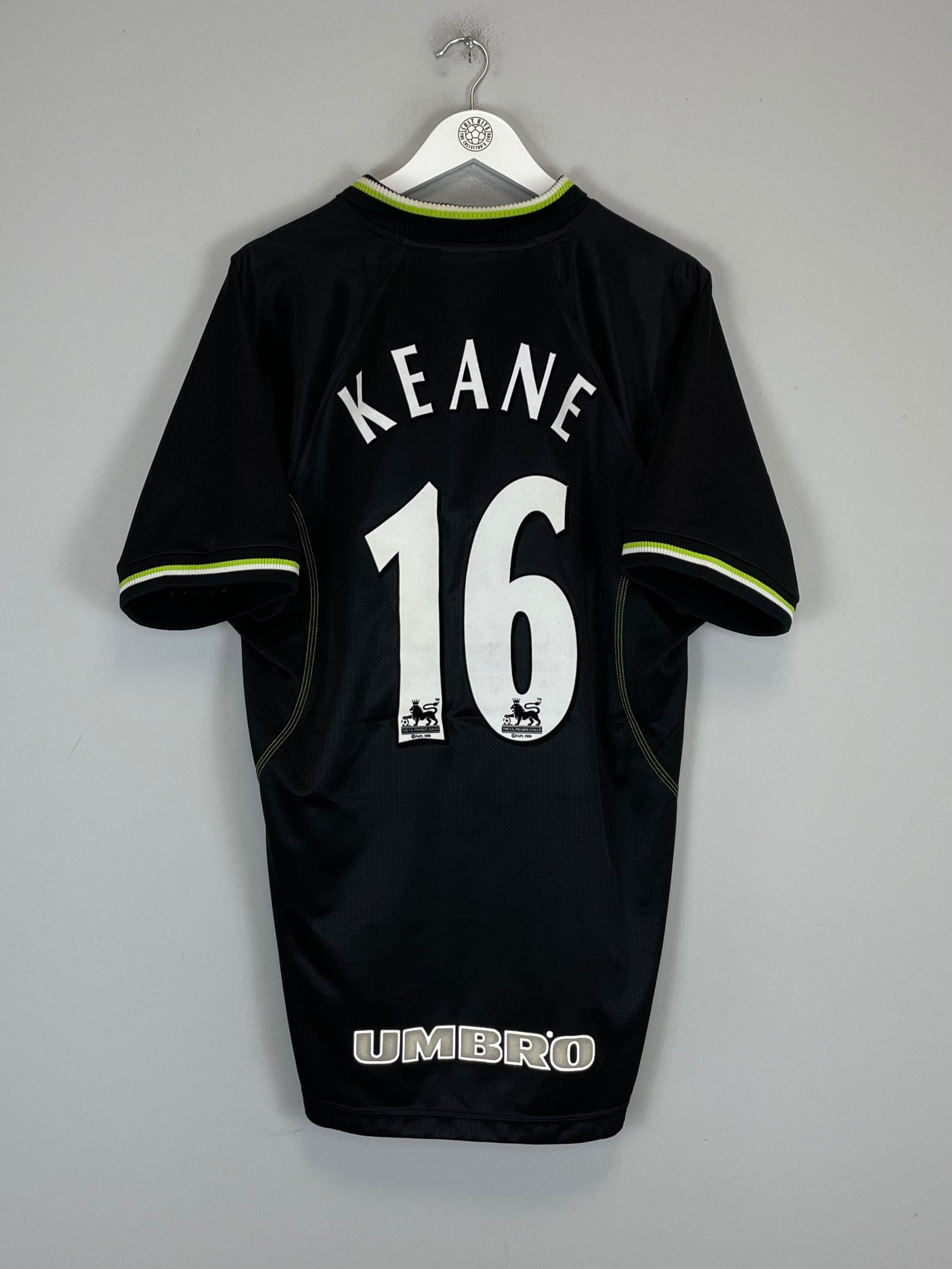 Shop 1998/99 MANCHESTER UNITED KEANE #16 THIRD SHIRT (L) UMBRO, classic football shirts, vintage football shirts & retro soccer jerseys at Cult Kits