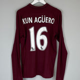 2012/13 MANCHESTER CITY KUN AGUERO #16 L/S AWAY SHIRT (M/L) UMBRO