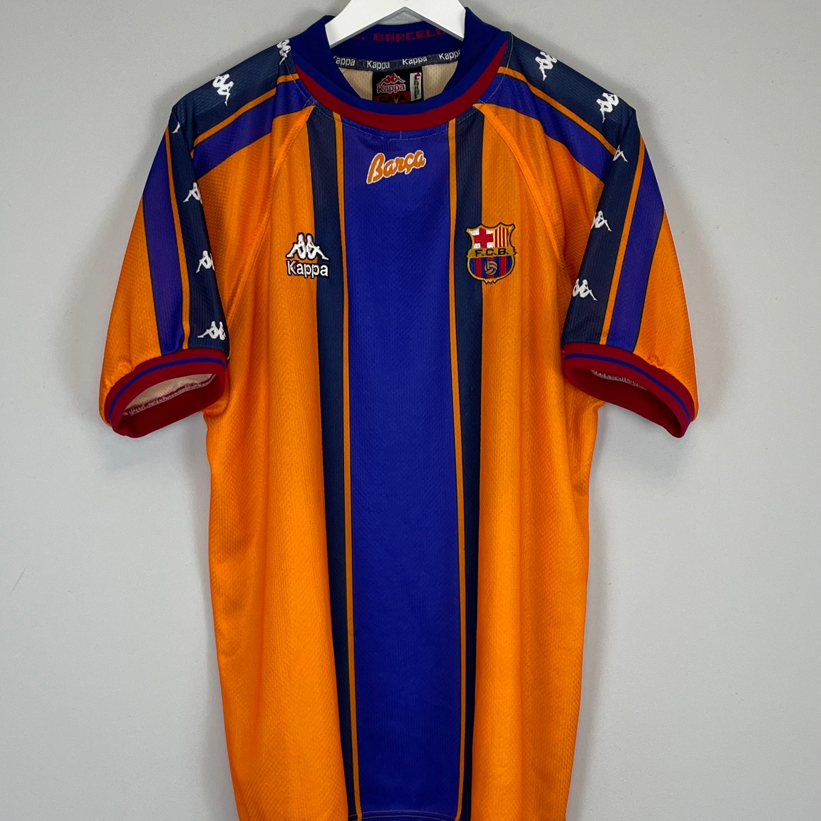 Shop 1997/98 BARCELONA AWAY SHIRT (L) KAPPA, classic football shirts, vintage football shirts & retro soccer jerseys at Cult Kits