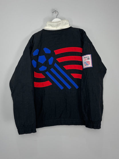 1994 USA WORLD CUP 1/4 ZIP JACKET (L) APEX ONE