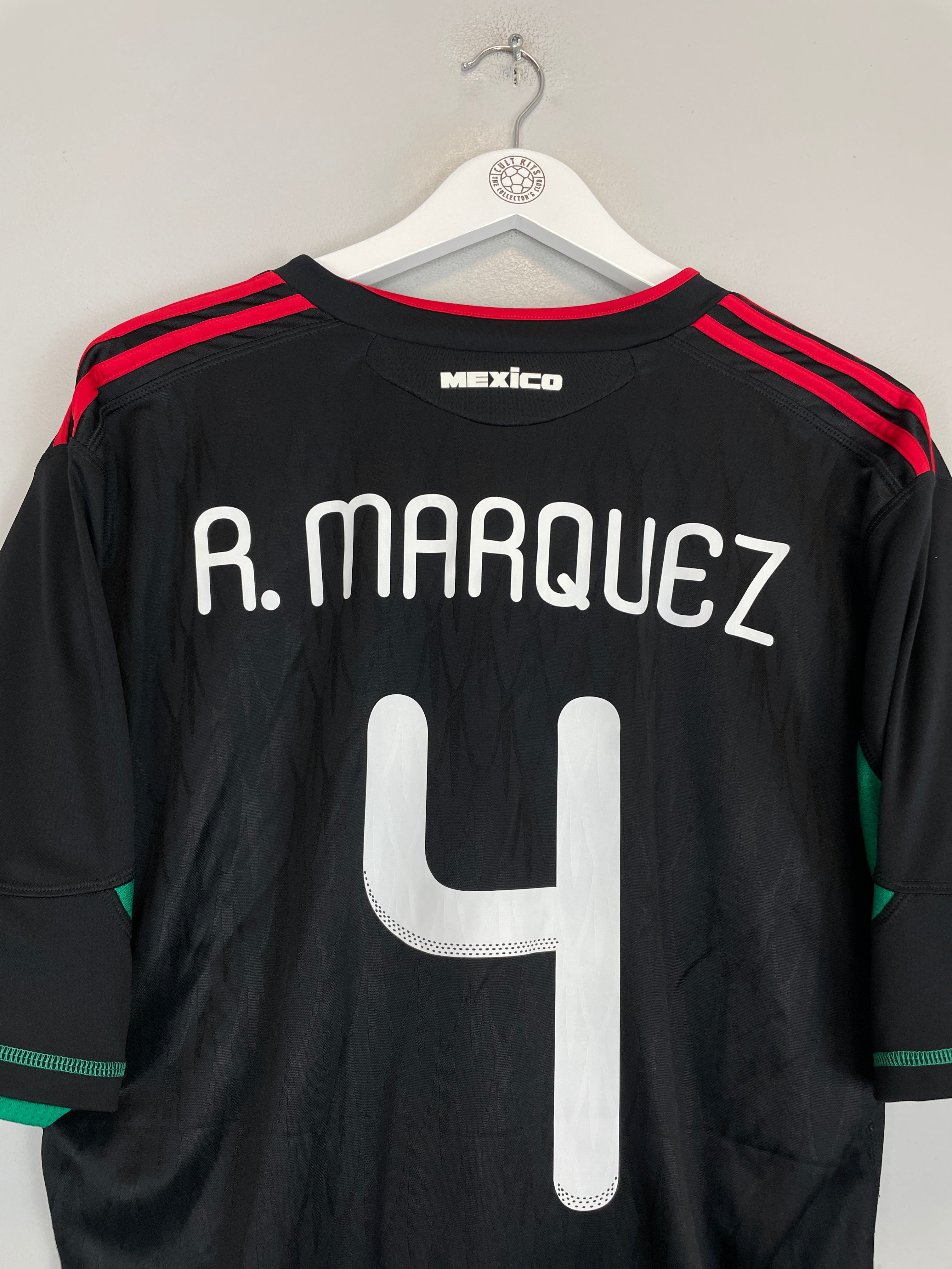Shop 2010 MEXICO R.MARQUEZ #4 AWAY SHIRT (XL) ADIDAS, classic football shirts, vintage football shirts & retro soccer jerseys at Cult Kits