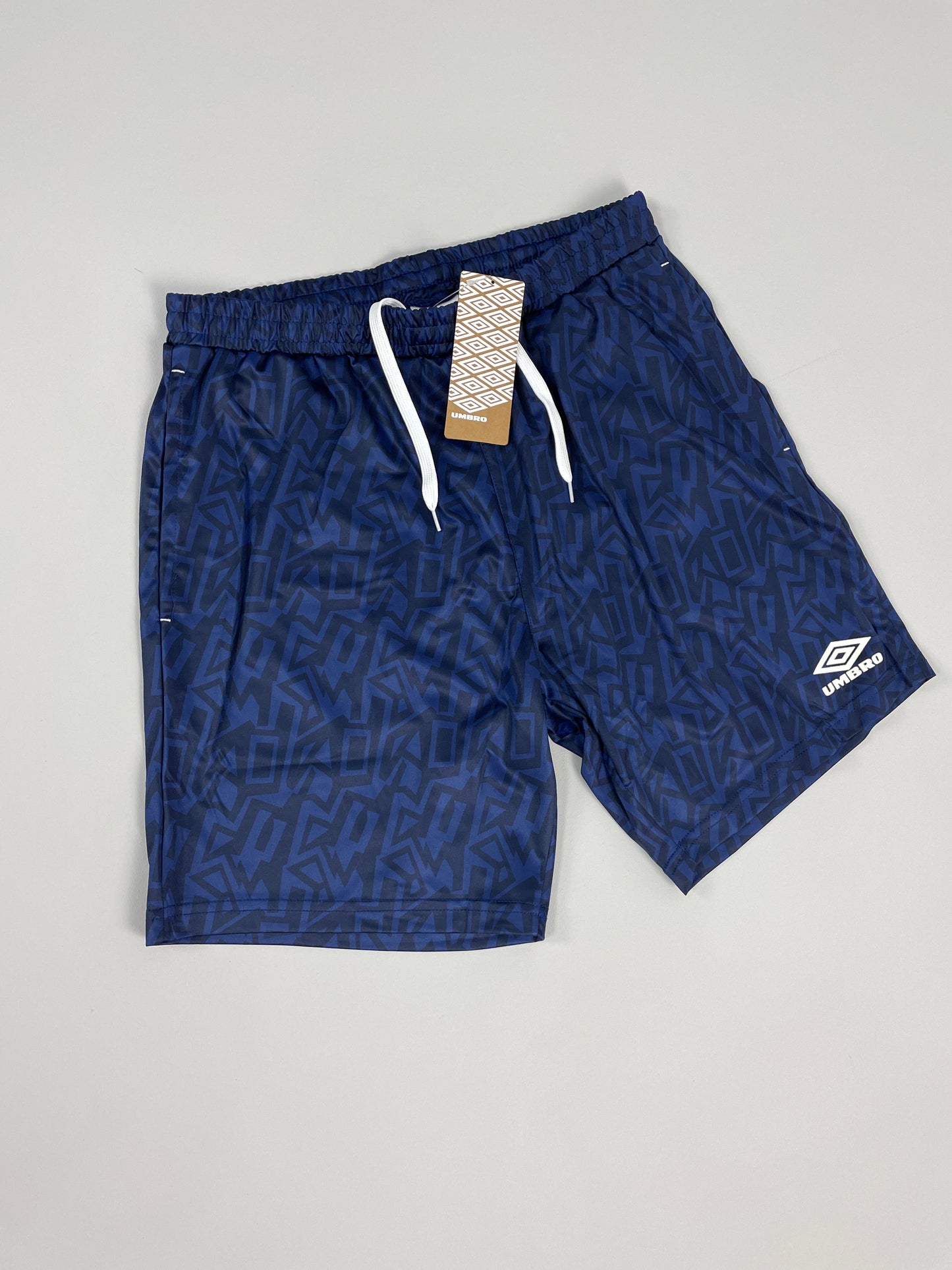 UMBRO *BNWT* NAVY GRAFFITI SHORTS (MULTIPLE SIZES) WITH POCKETS