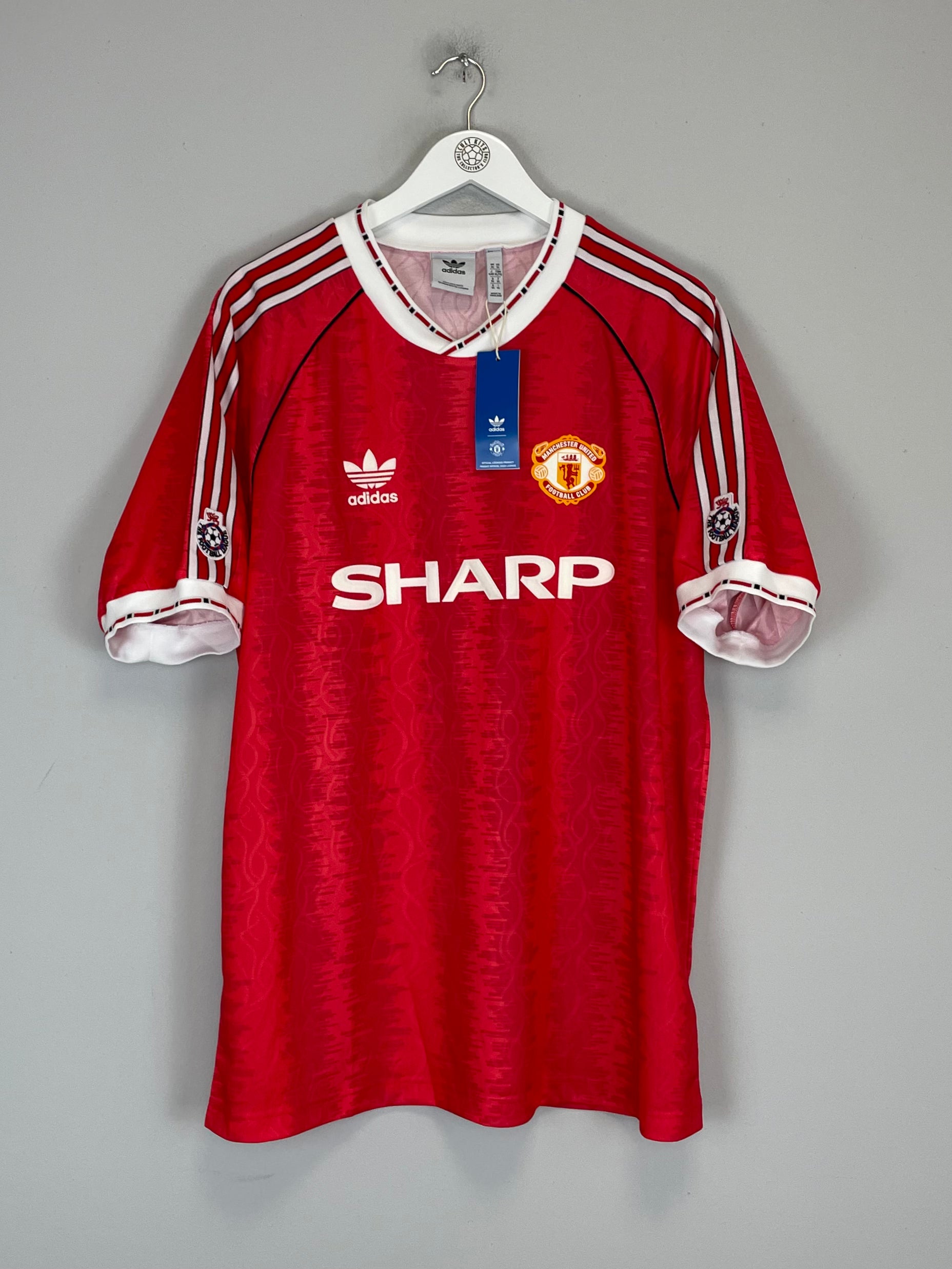 Shop 1990/92 MANCHESTER UNITED #10 *BNWT* ADIDAS ORIGINALS HOME SHIRT (XL) ADIDAS, classic football shirts, vintage football shirts & retro soccer jerseys at Cult Kits